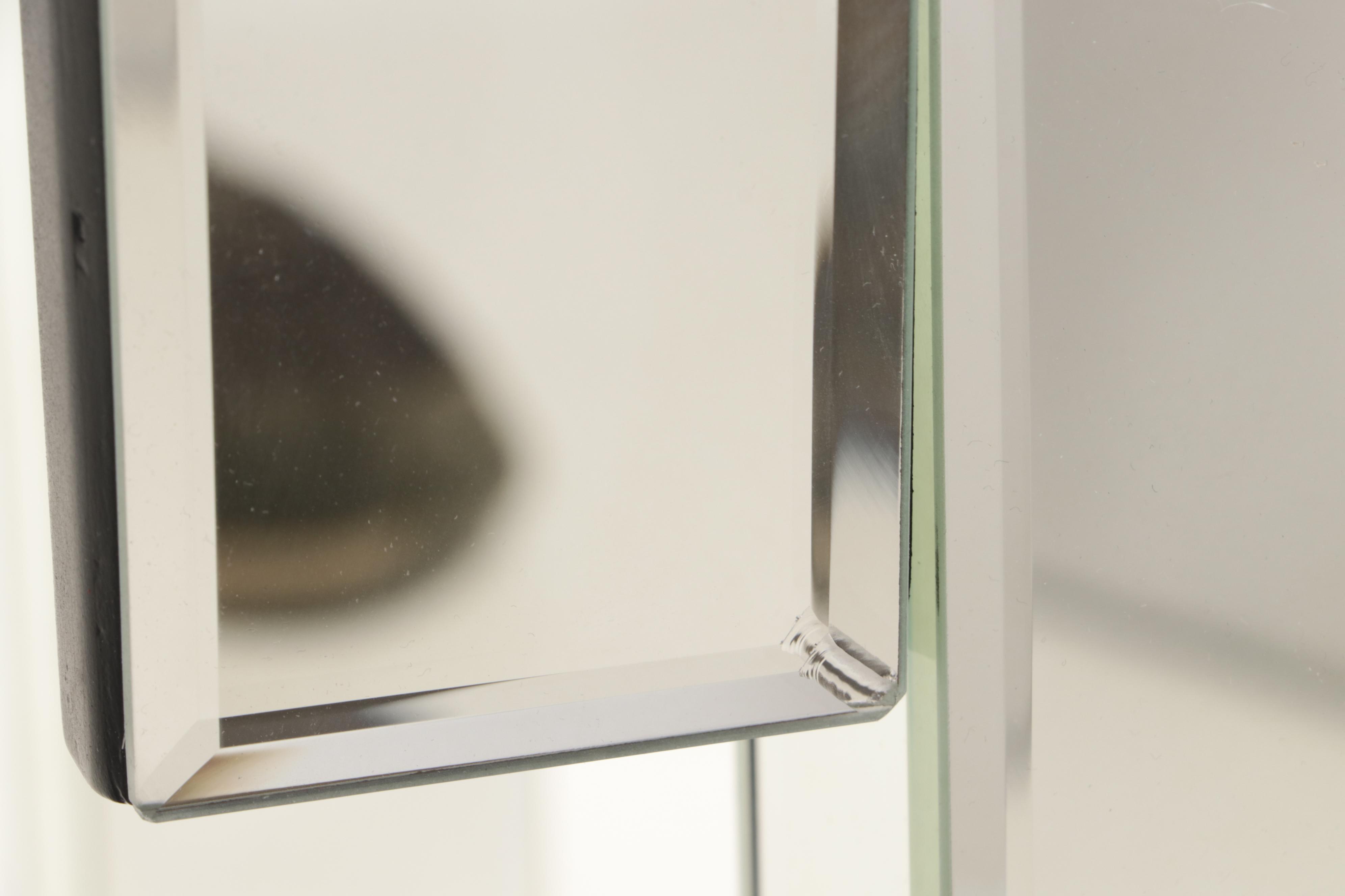 Hollywood Regency Style Mirrored Glass Console Table