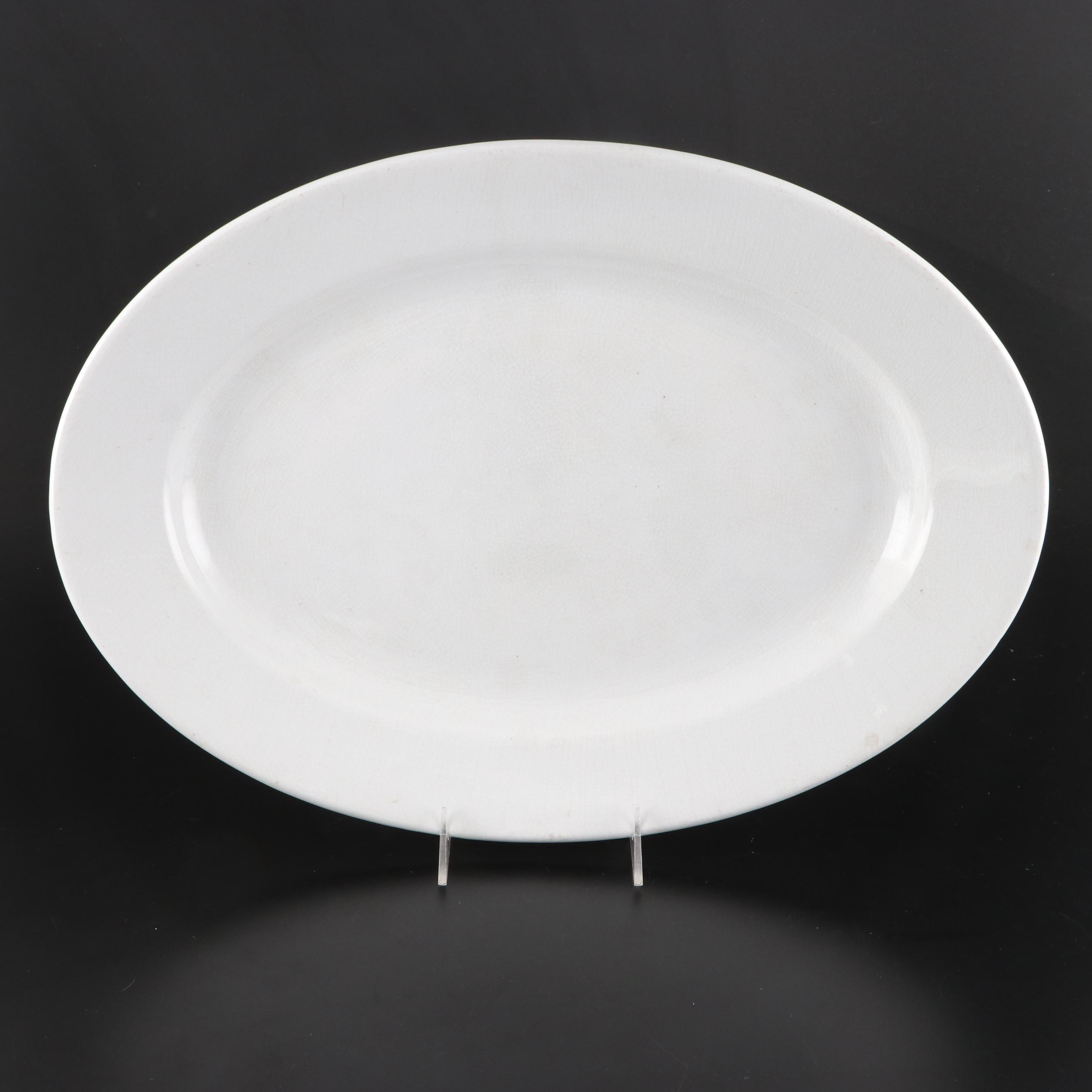 J. & G. Meakin Ironstone Platter with Blue and White Ironstone Collection