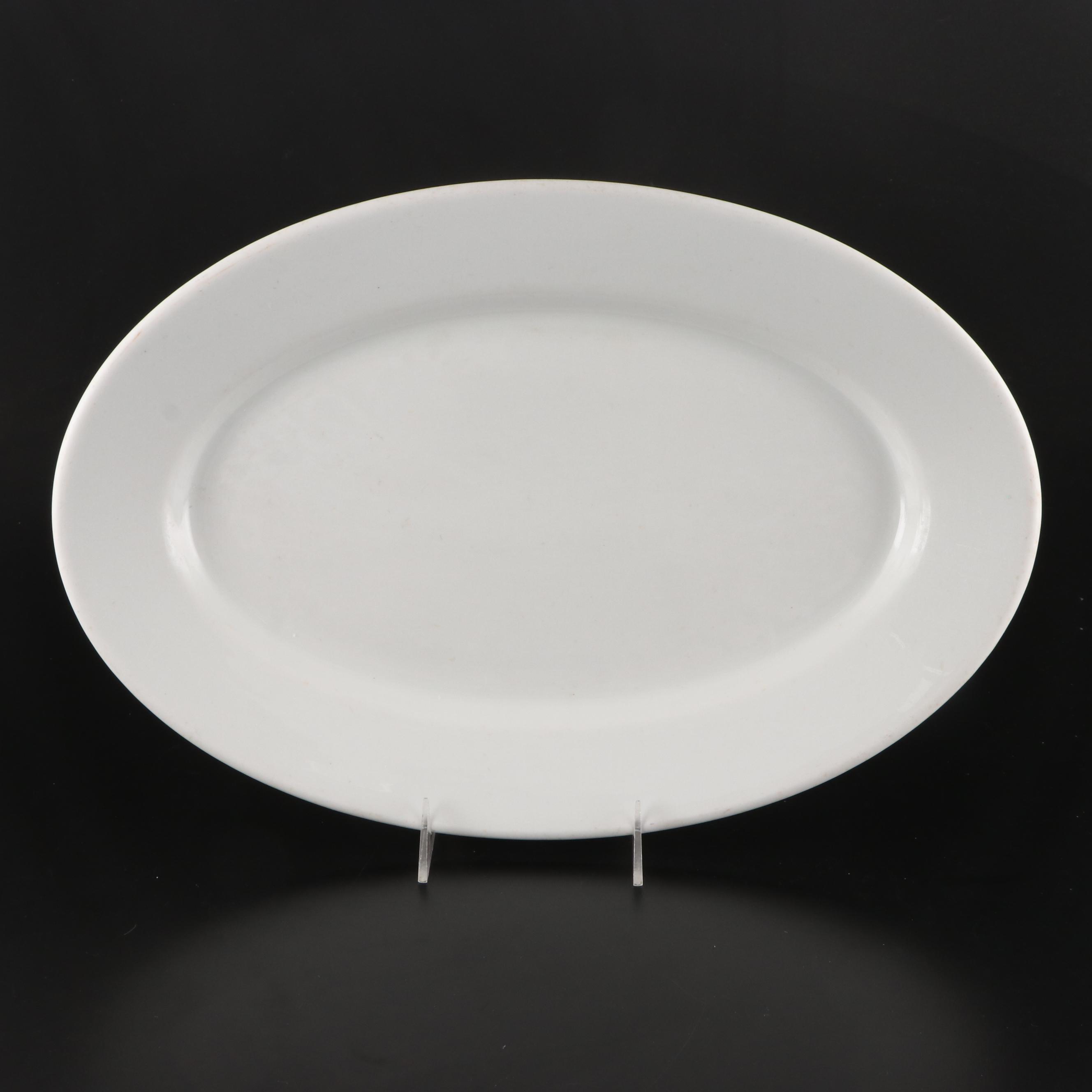 J. & G. Meakin Ironstone Platter with Blue and White Ironstone Collection