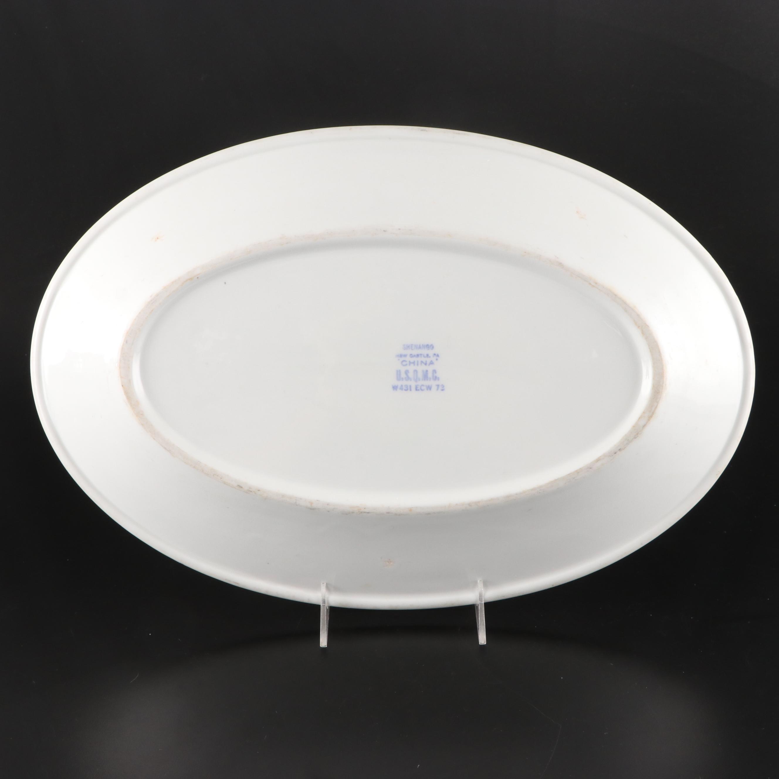 J. & G. Meakin Ironstone Platter with Blue and White Ironstone Collection