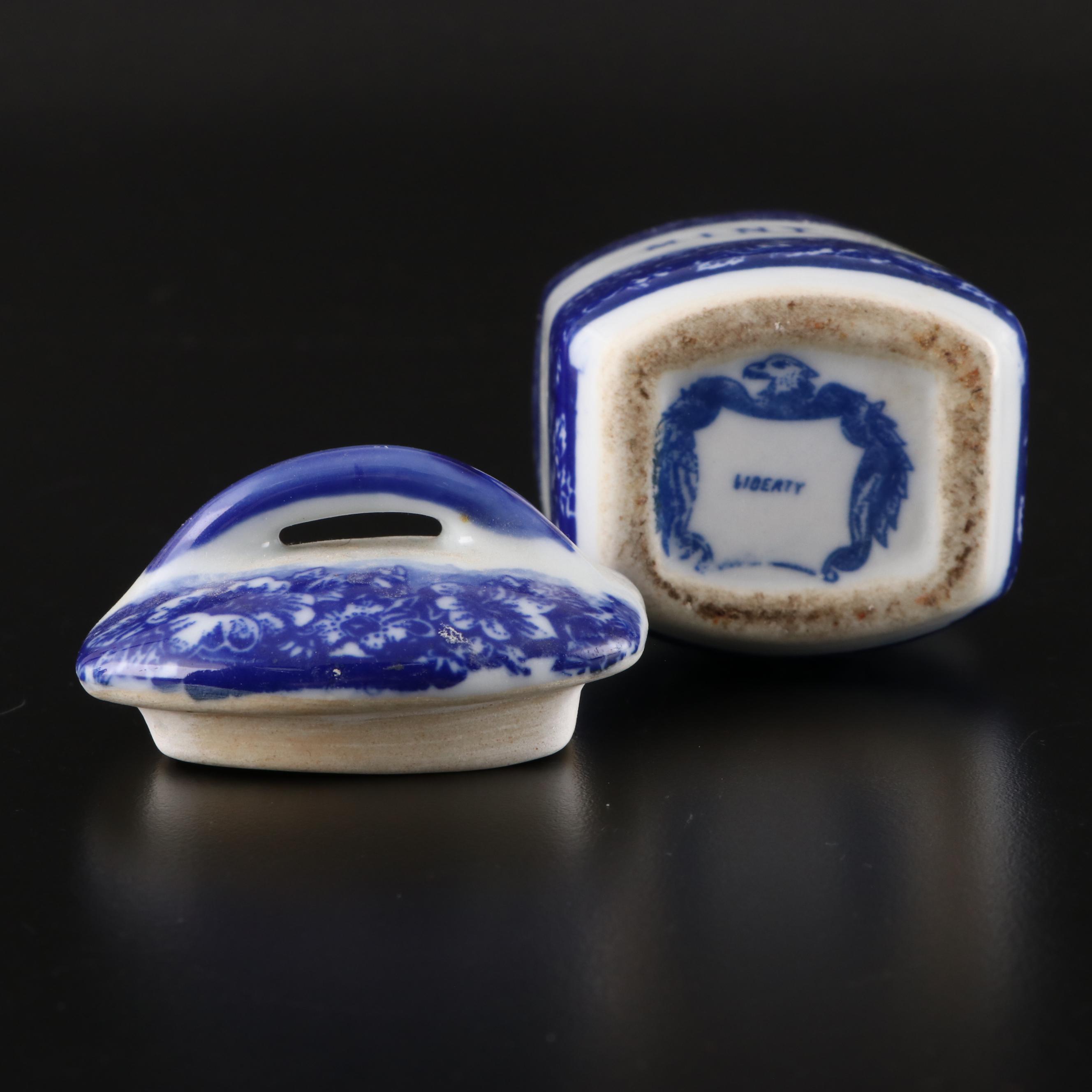 J. & G. Meakin Ironstone Platter with Blue and White Ironstone Collection