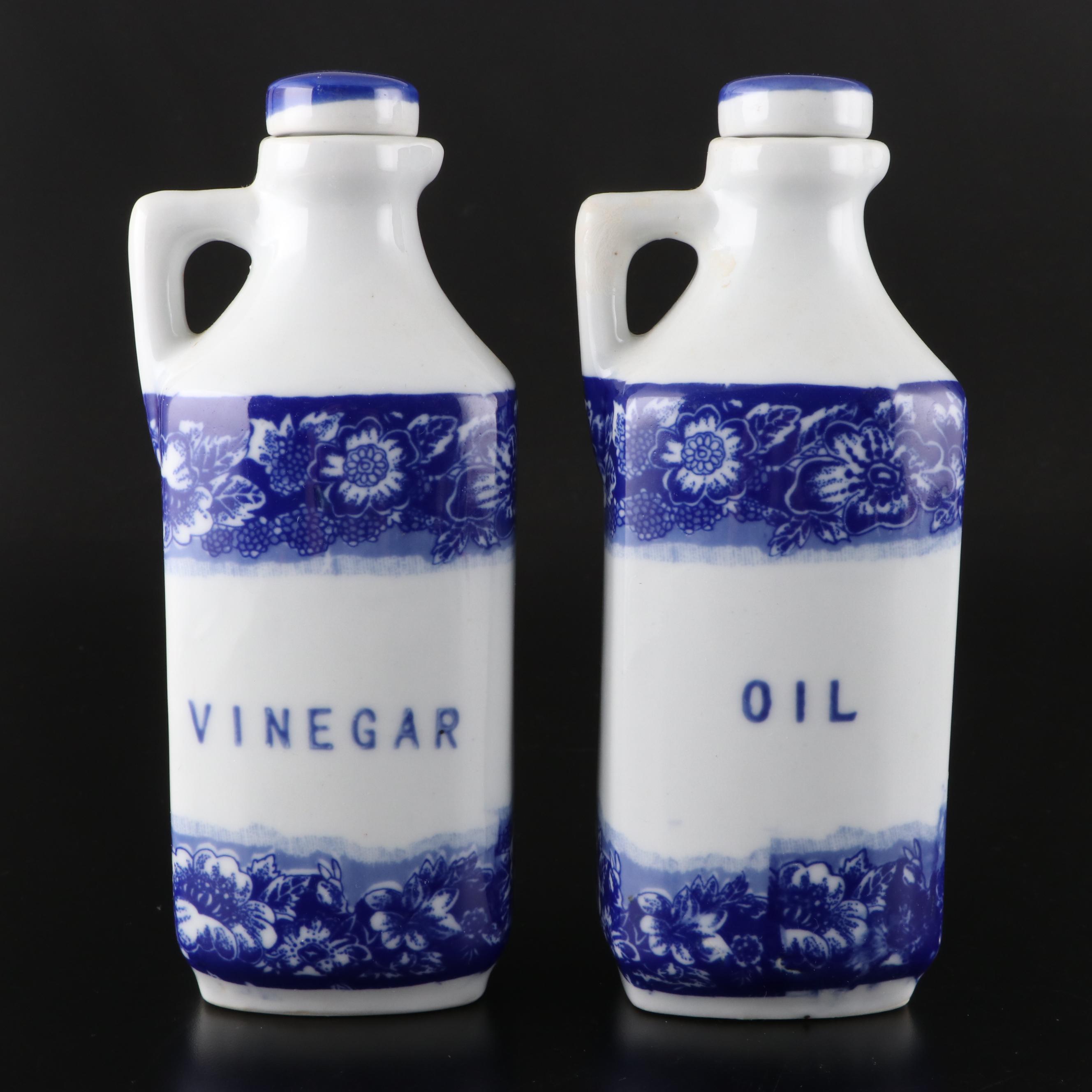 J. & G. Meakin Ironstone Platter with Blue and White Ironstone Collection