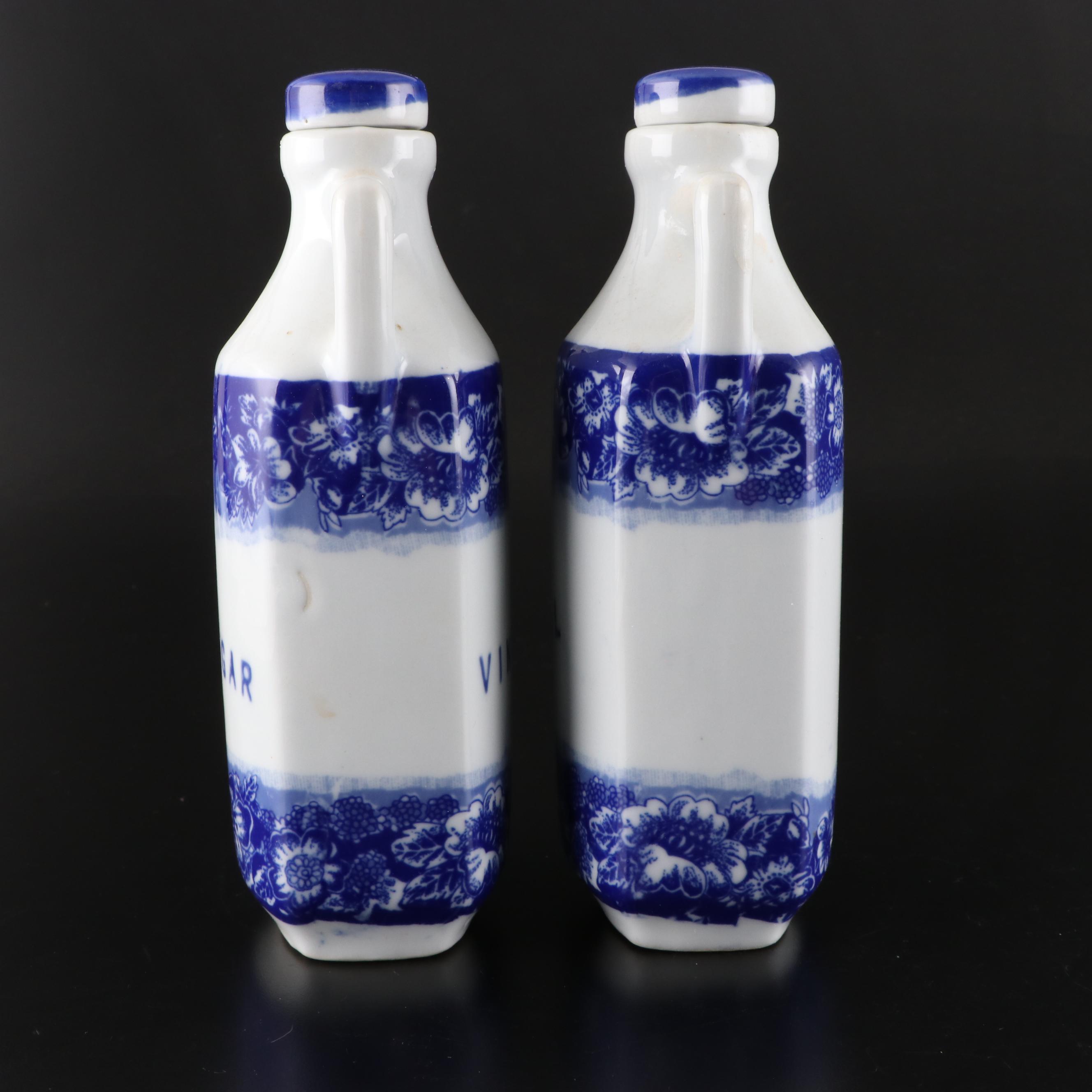 J. & G. Meakin Ironstone Platter with Blue and White Ironstone Collection