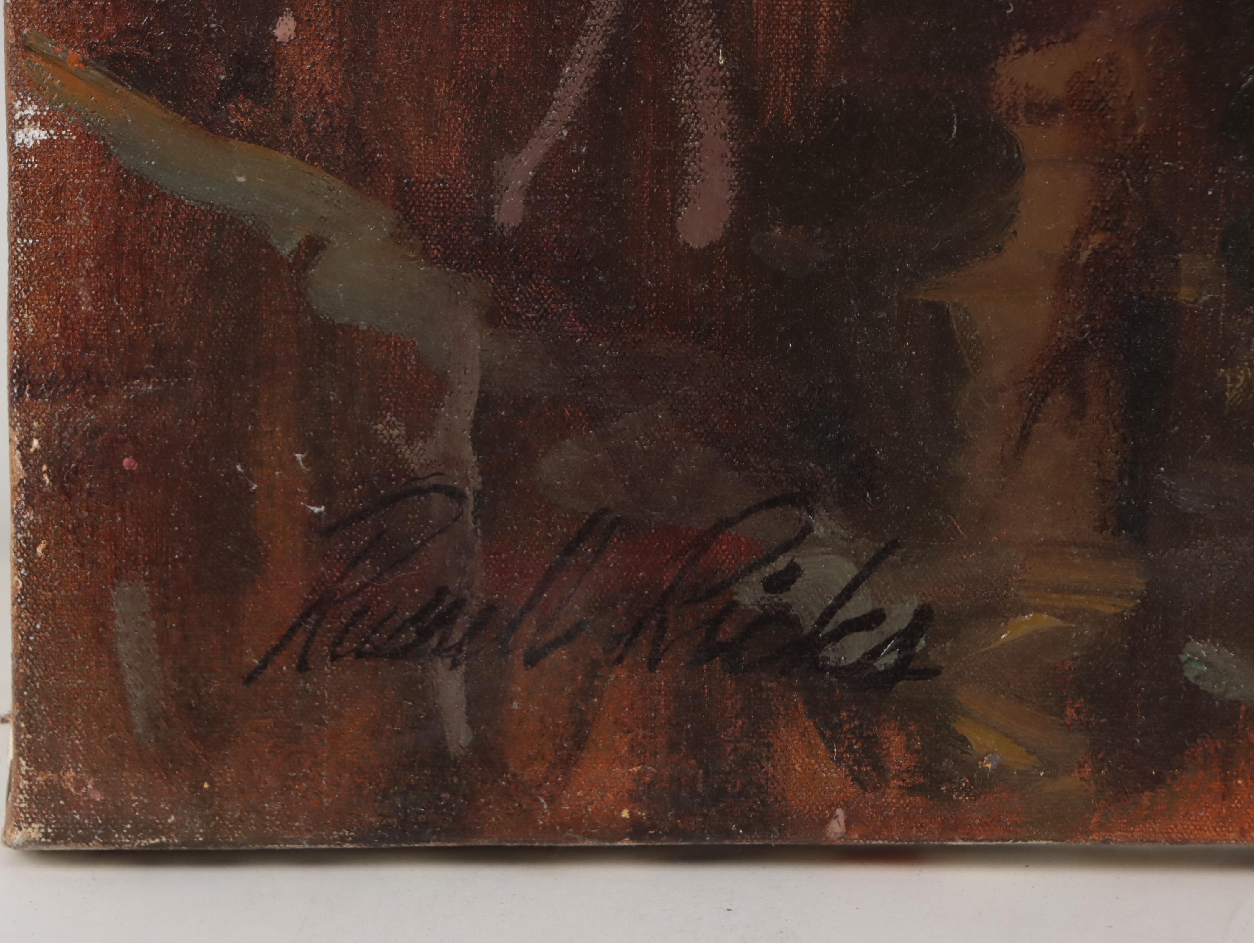 Russell Ricks Oil Painting of Forest Landscape