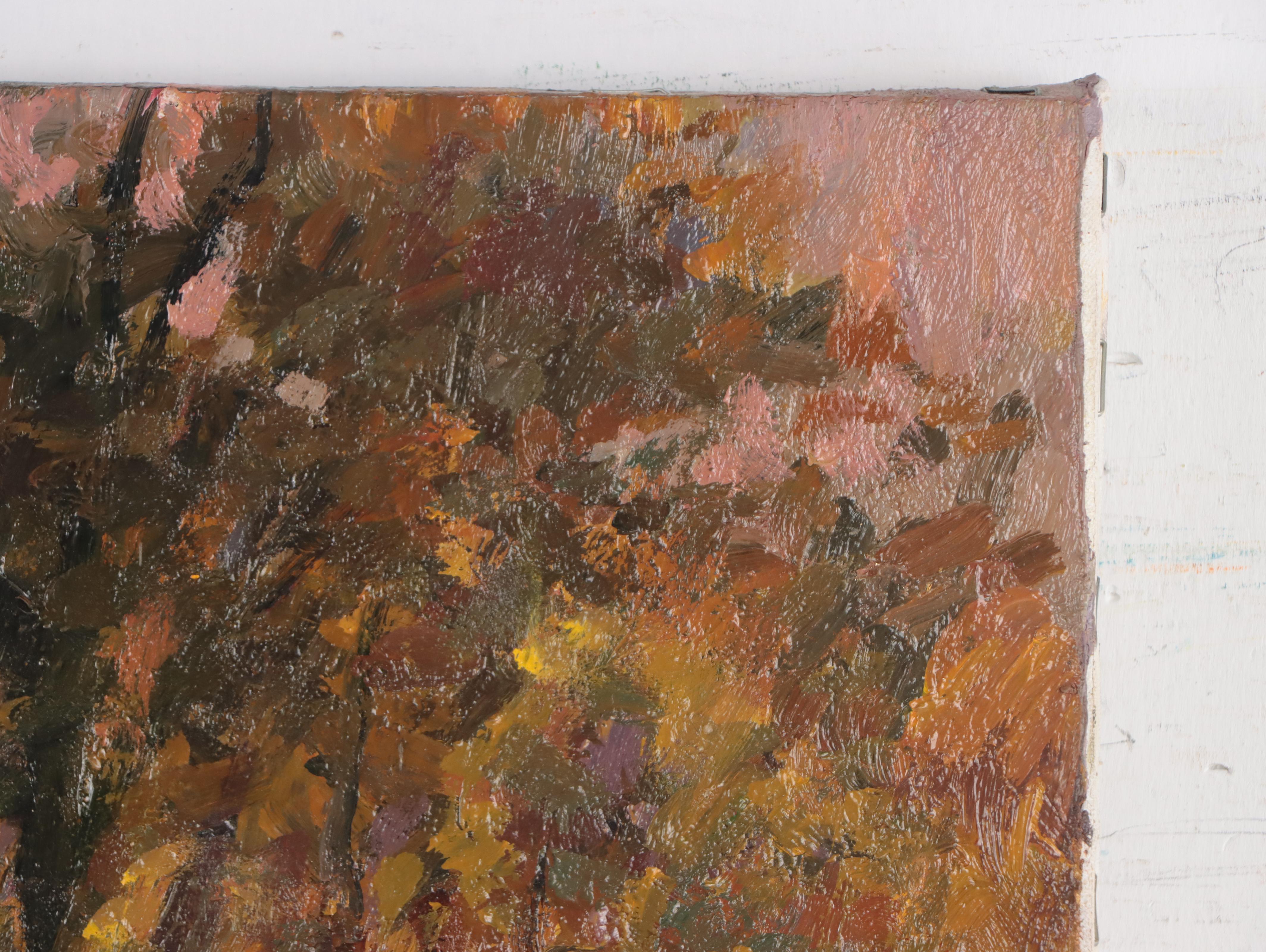 Russell Ricks Oil Painting of Forest Landscape