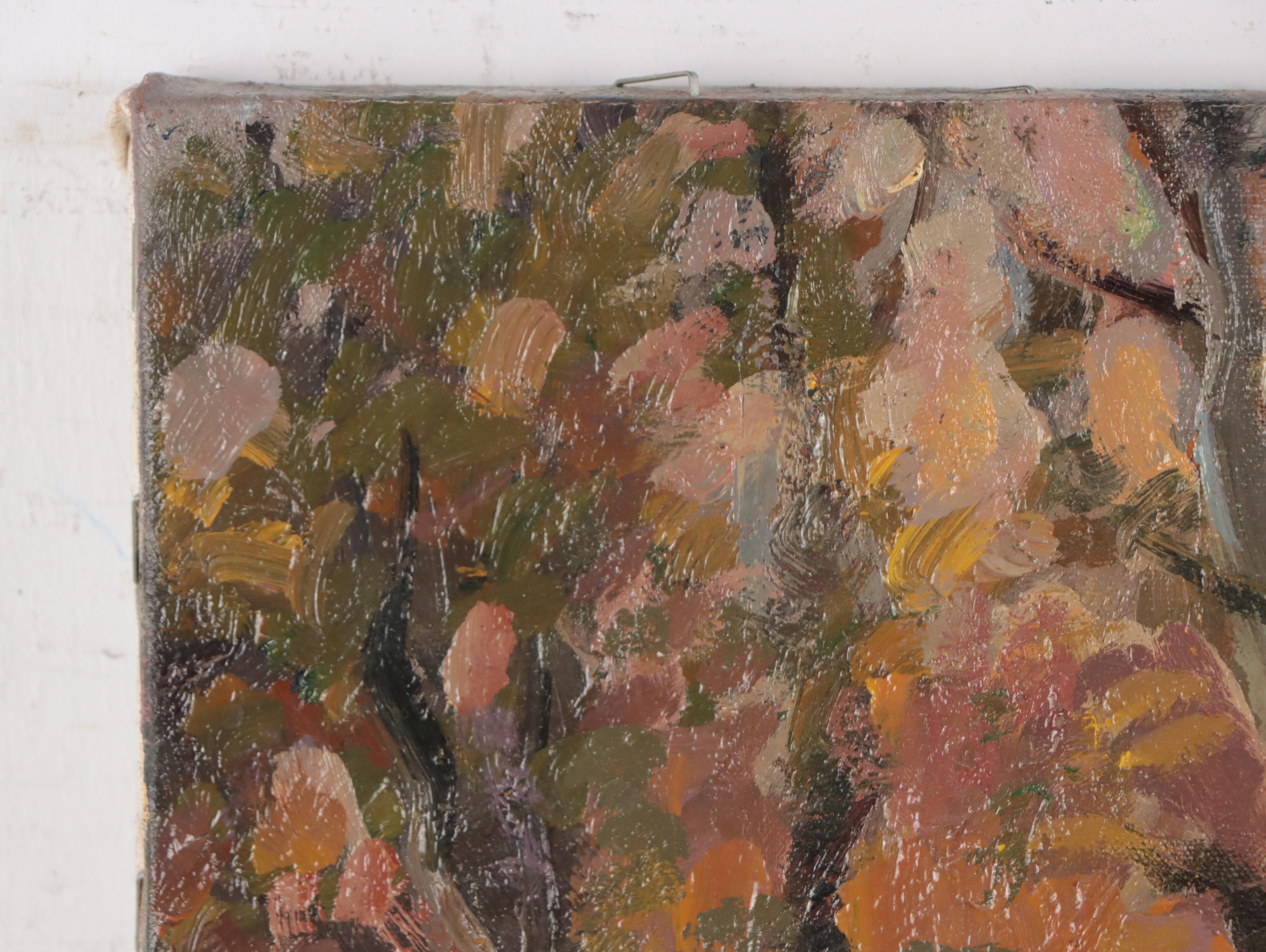 Russell Ricks Oil Painting of Forest Landscape