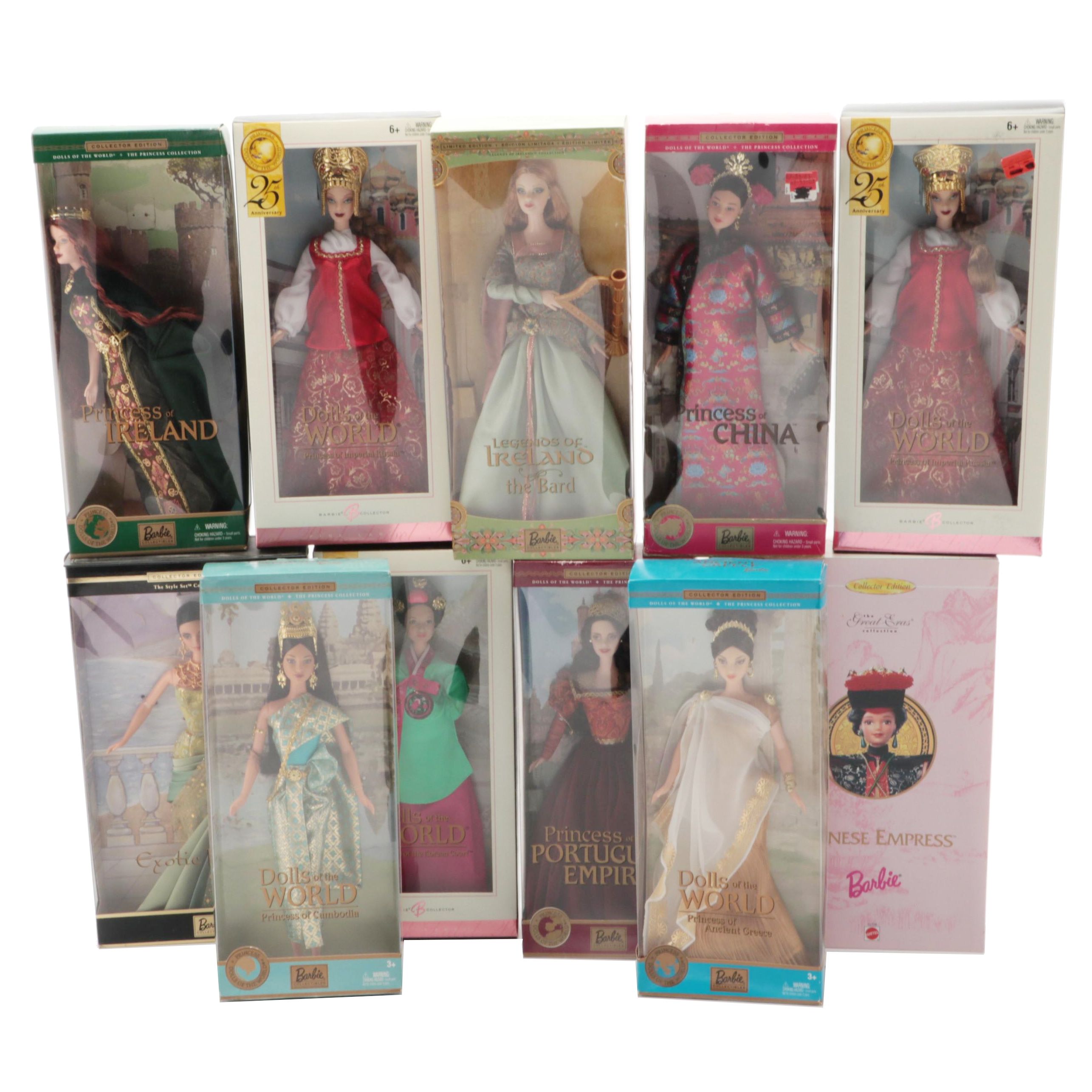 Chinese Empress Barbie and Other Collector Edition Dolls of The World Barbies