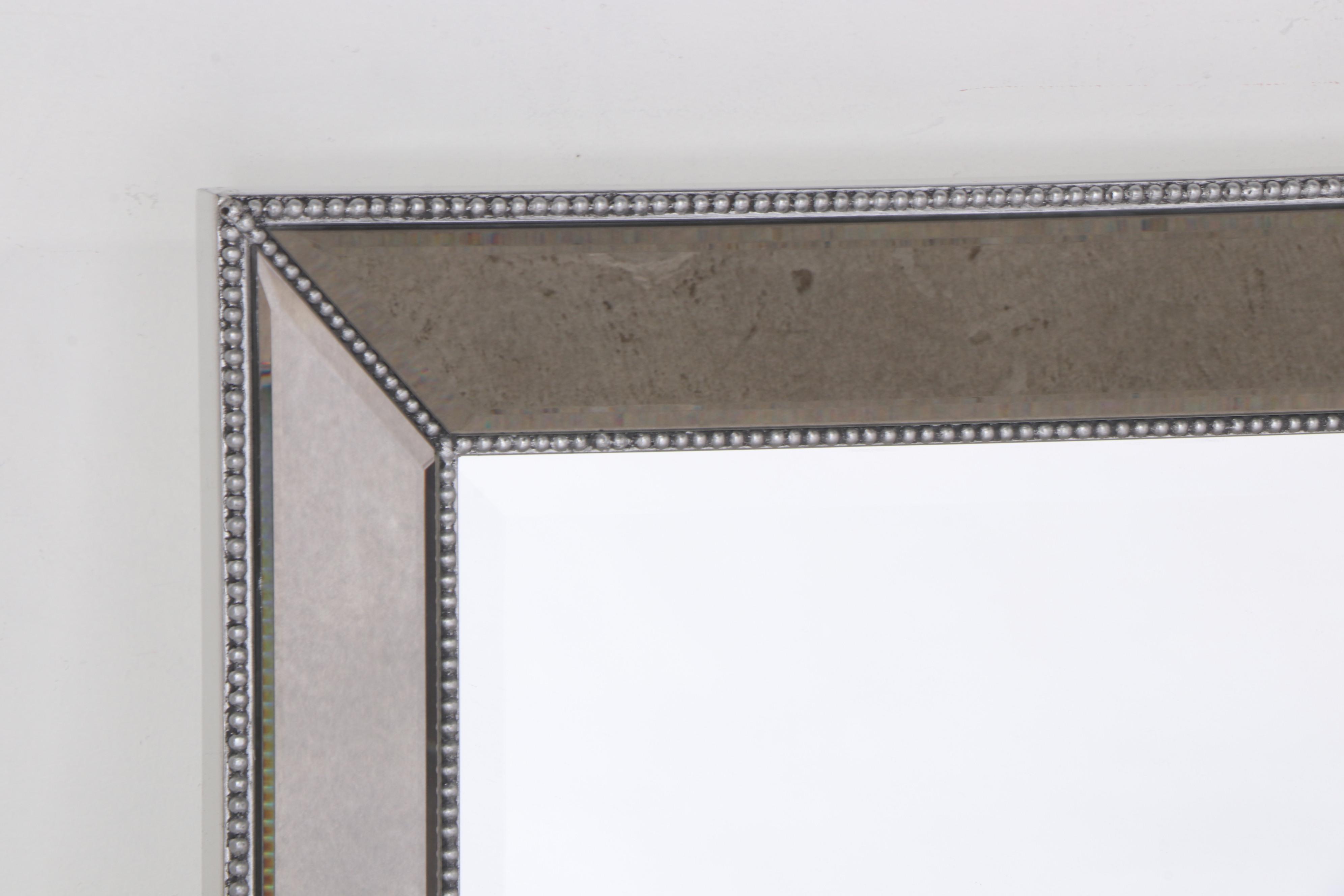 Pair of Z Gallerie "Omni" SilverGilt and Beveled Glass Wall Mirrors EBTH