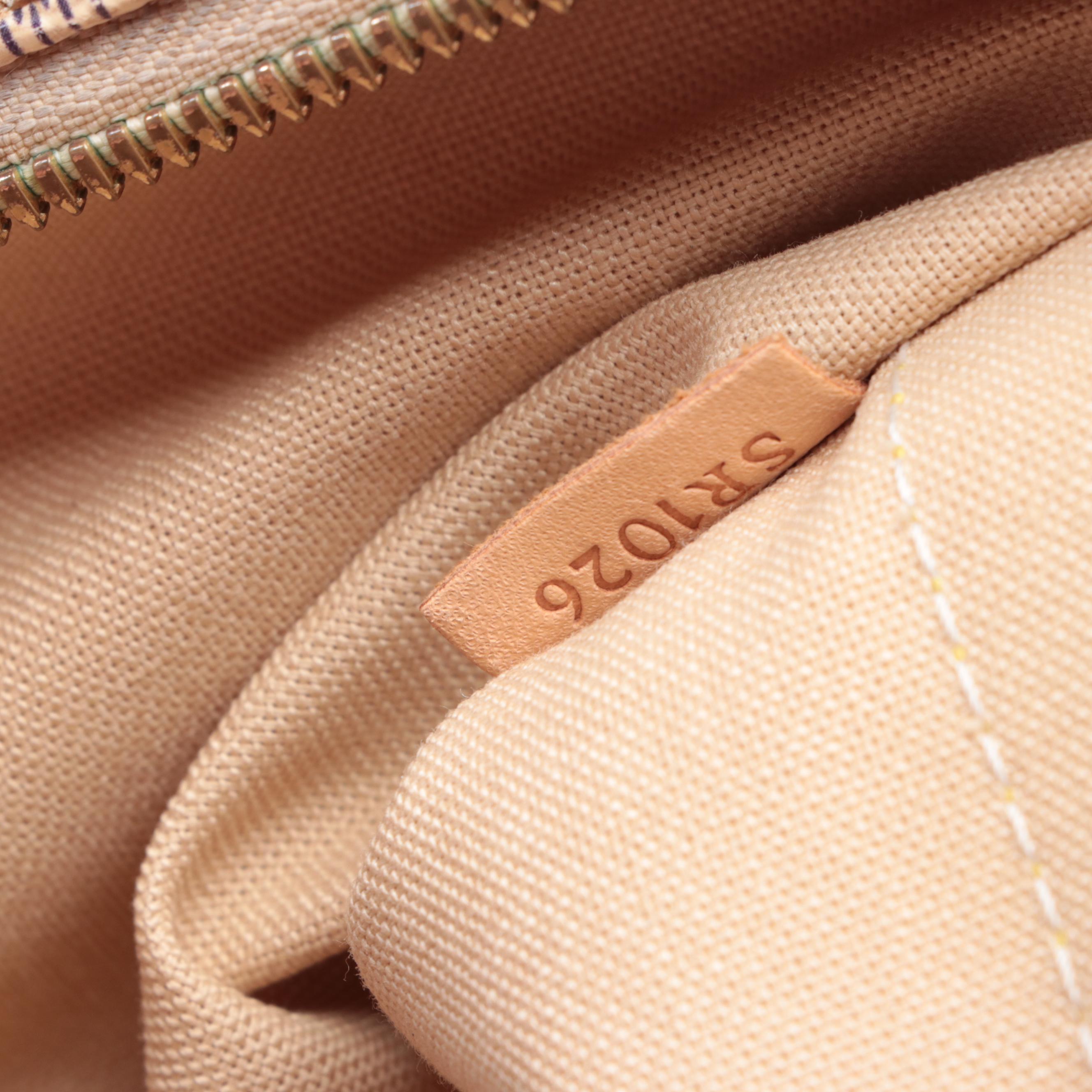 Louis Vuitton Naviglio Shoulder Bag in Damier Azur Canvas and Vachetta Leather