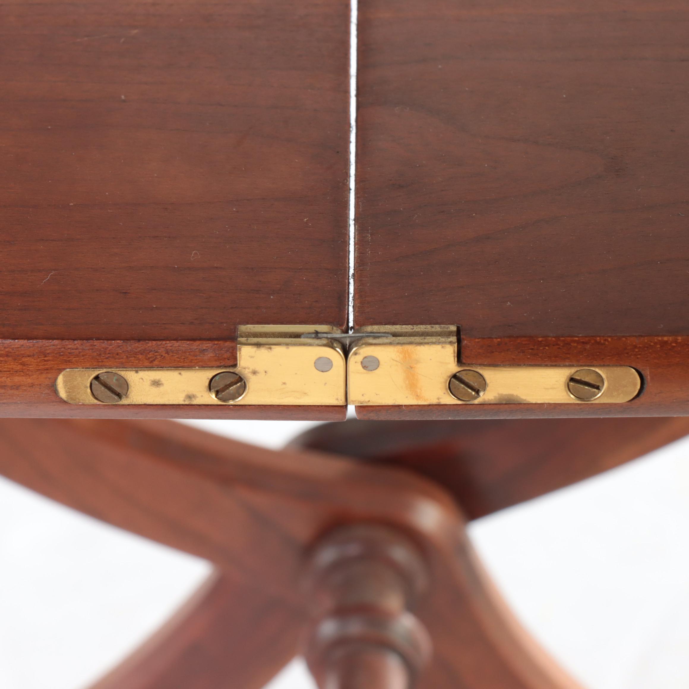 The Bartley Collection Ltd. Victorian Style Mahogany Folding Campaign Table