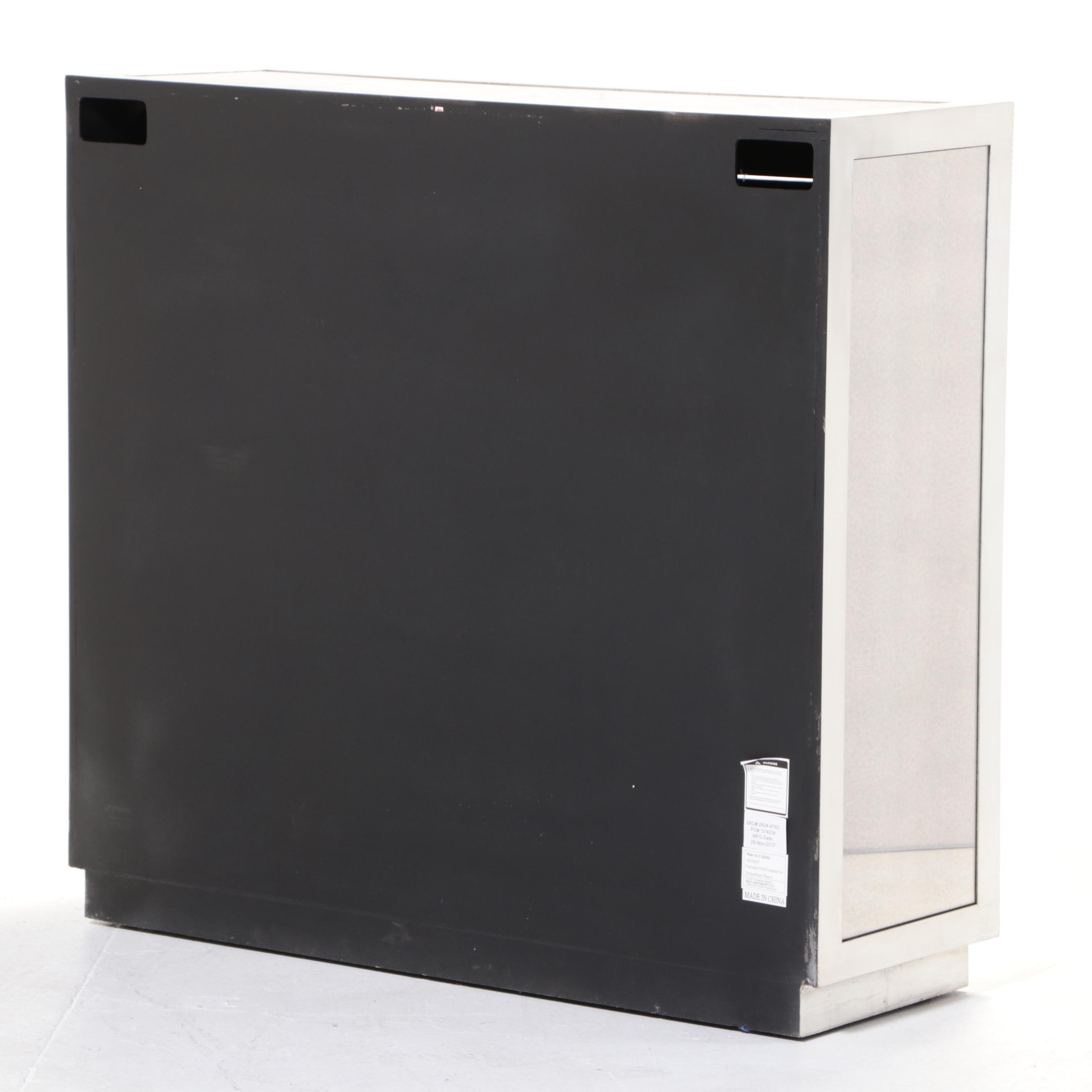 Z Gallerie "Omni" Silver-Gilt and Mirrored Glass Cabinet