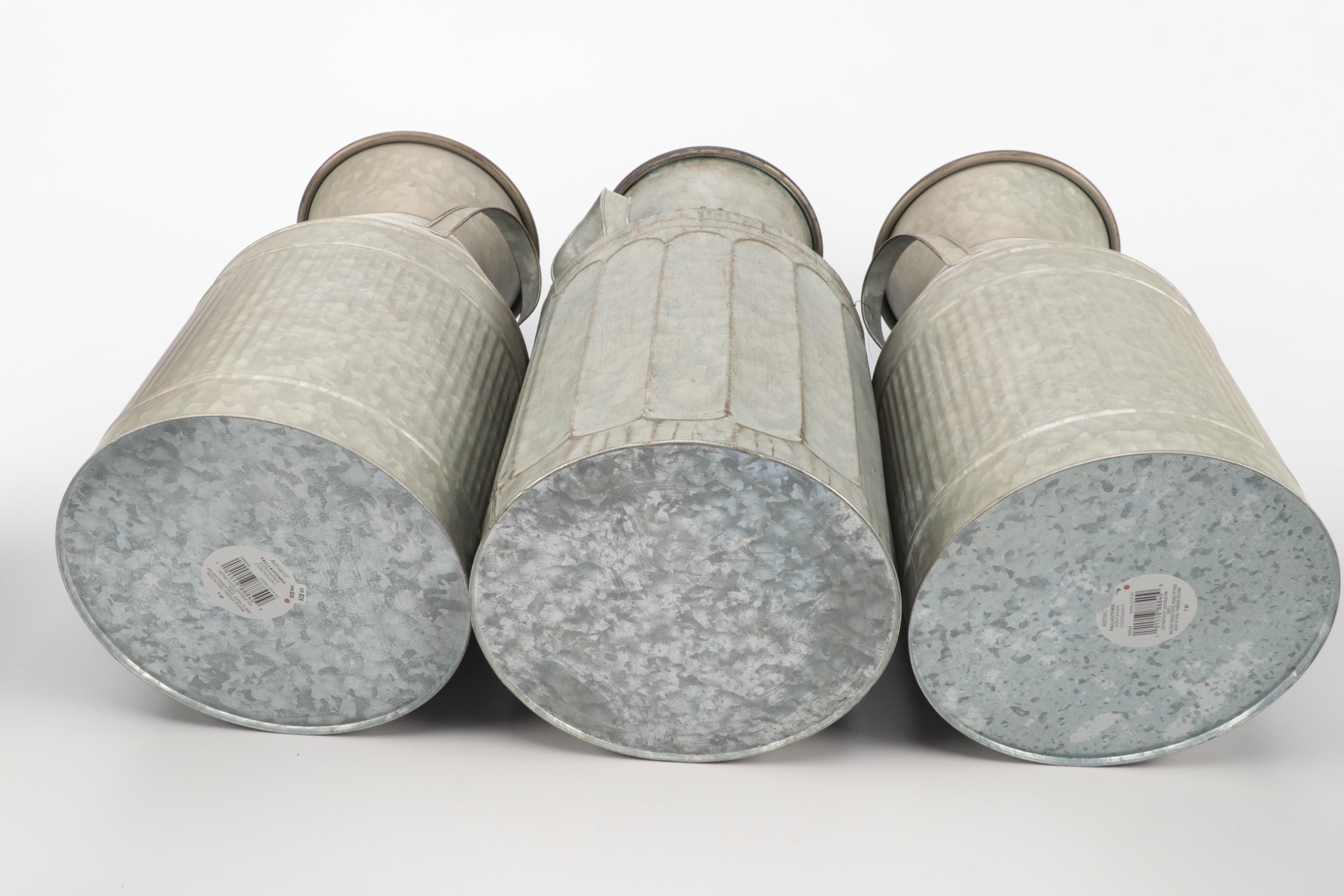 Galvanized Metal Buckets and Milk Pails