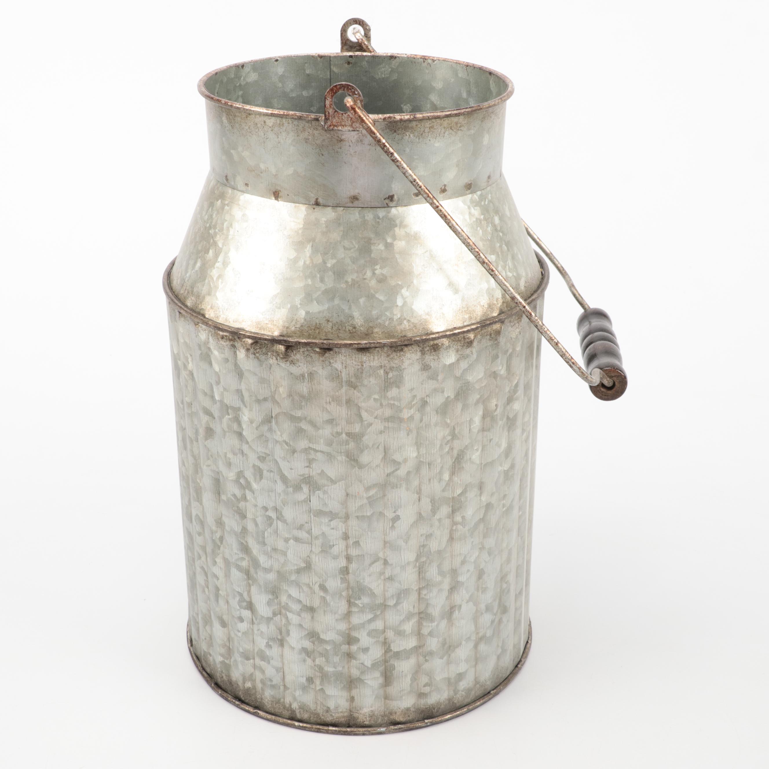 Galvanized Metal Buckets and Milk Pails