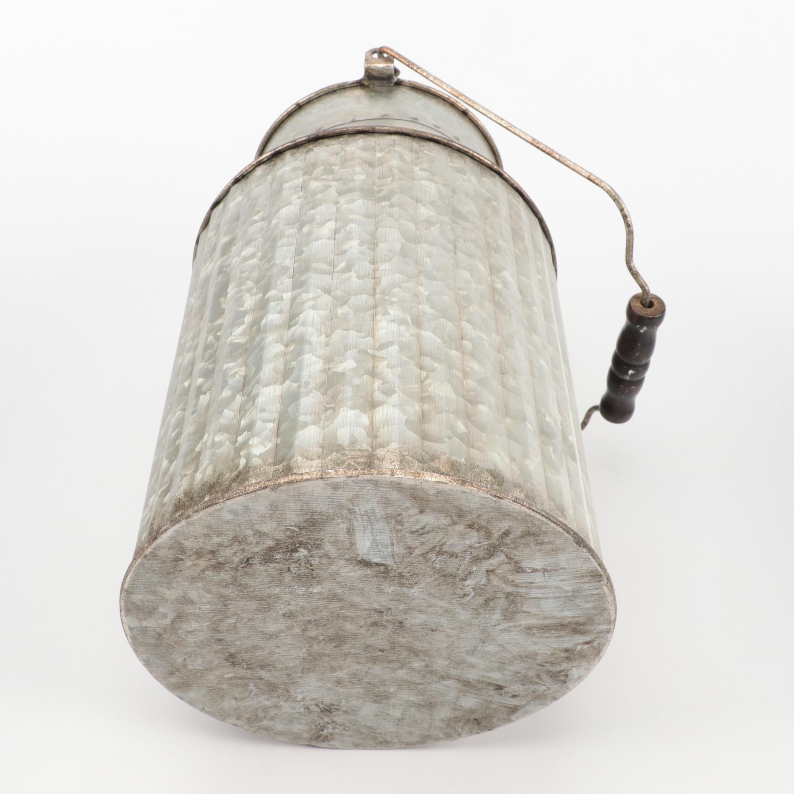 Galvanized Metal Buckets and Milk Pails