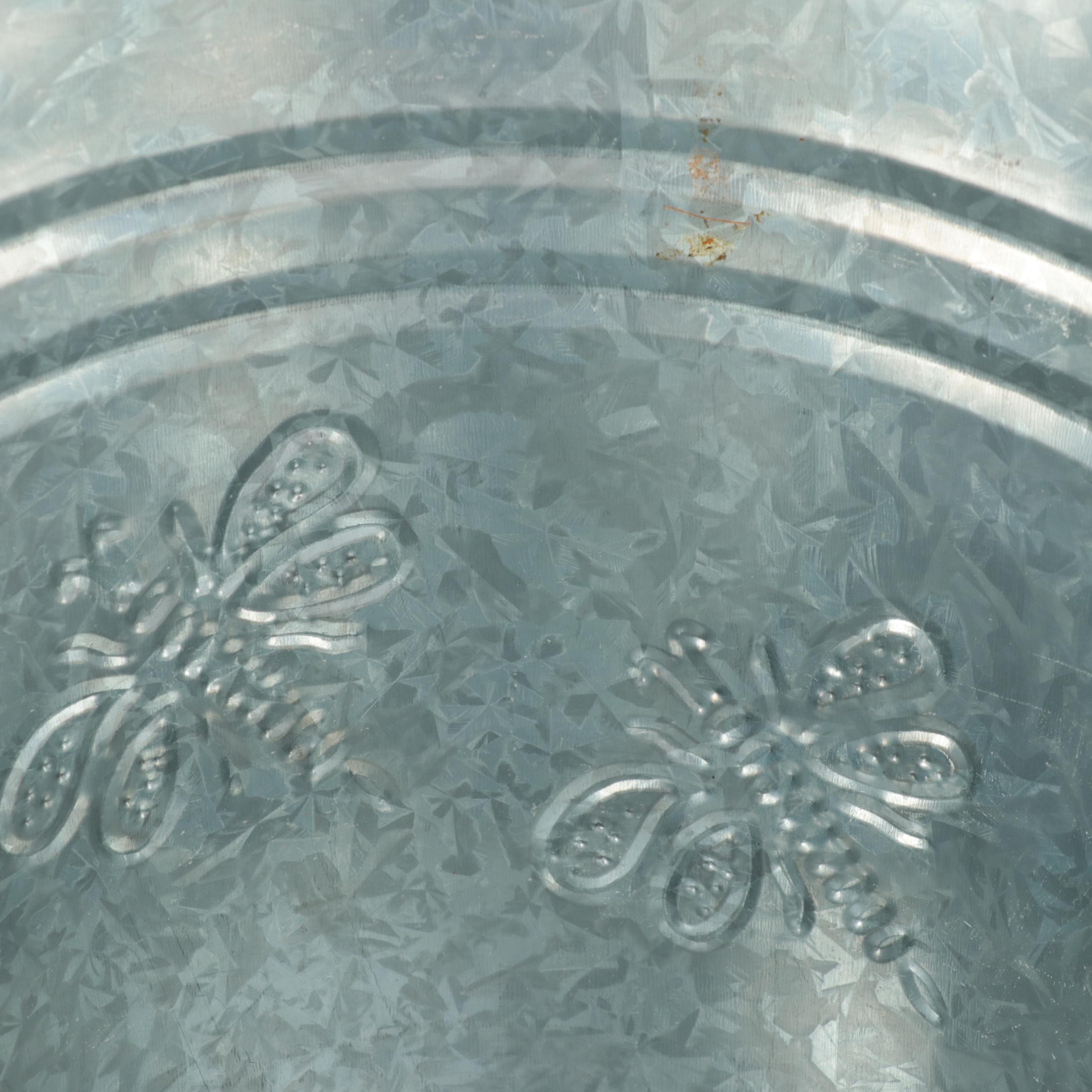 Galvanized Metal Buckets and Milk Pails