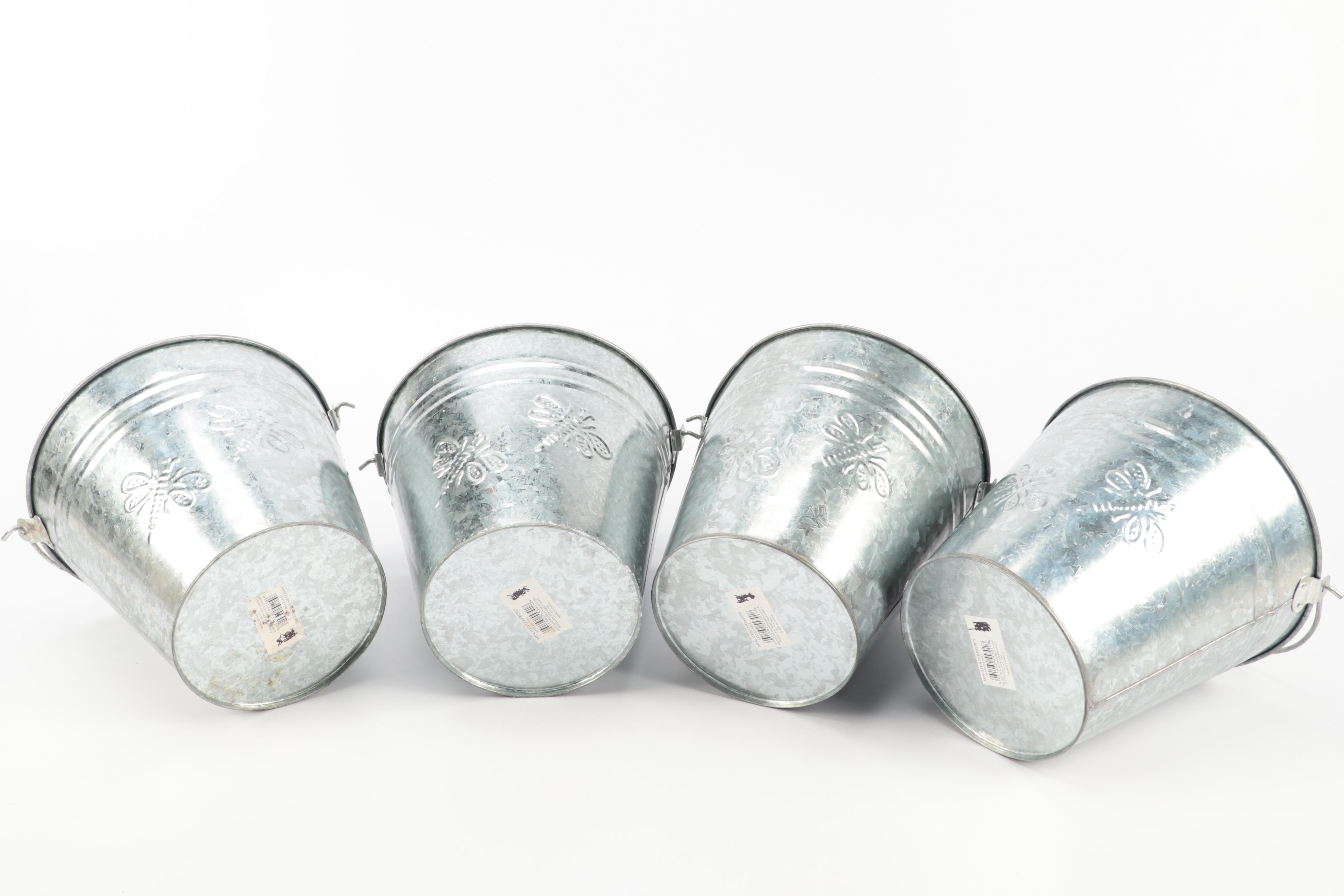 Galvanized Metal Buckets and Milk Pails