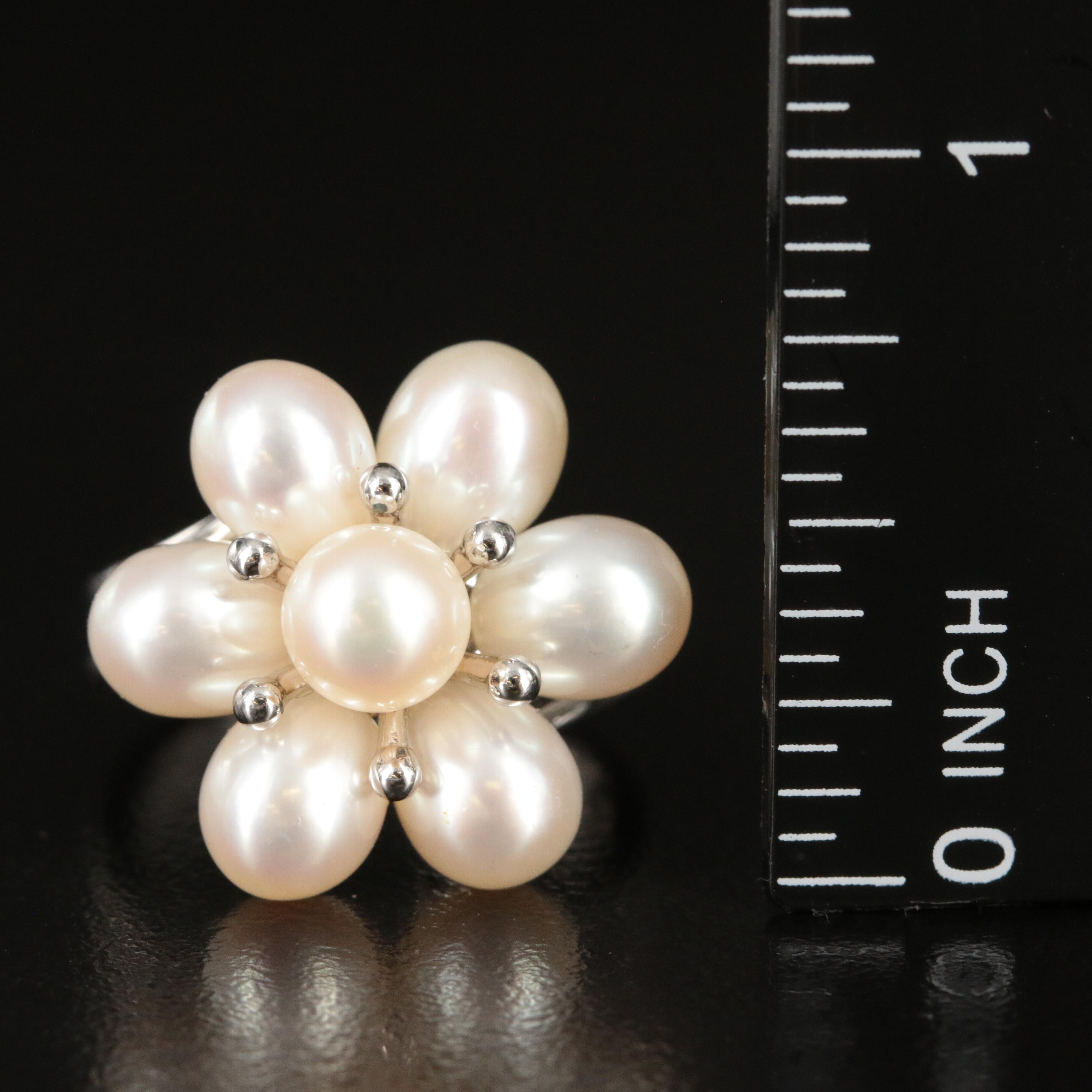 Honora Sterling Pearl Cluster Ring