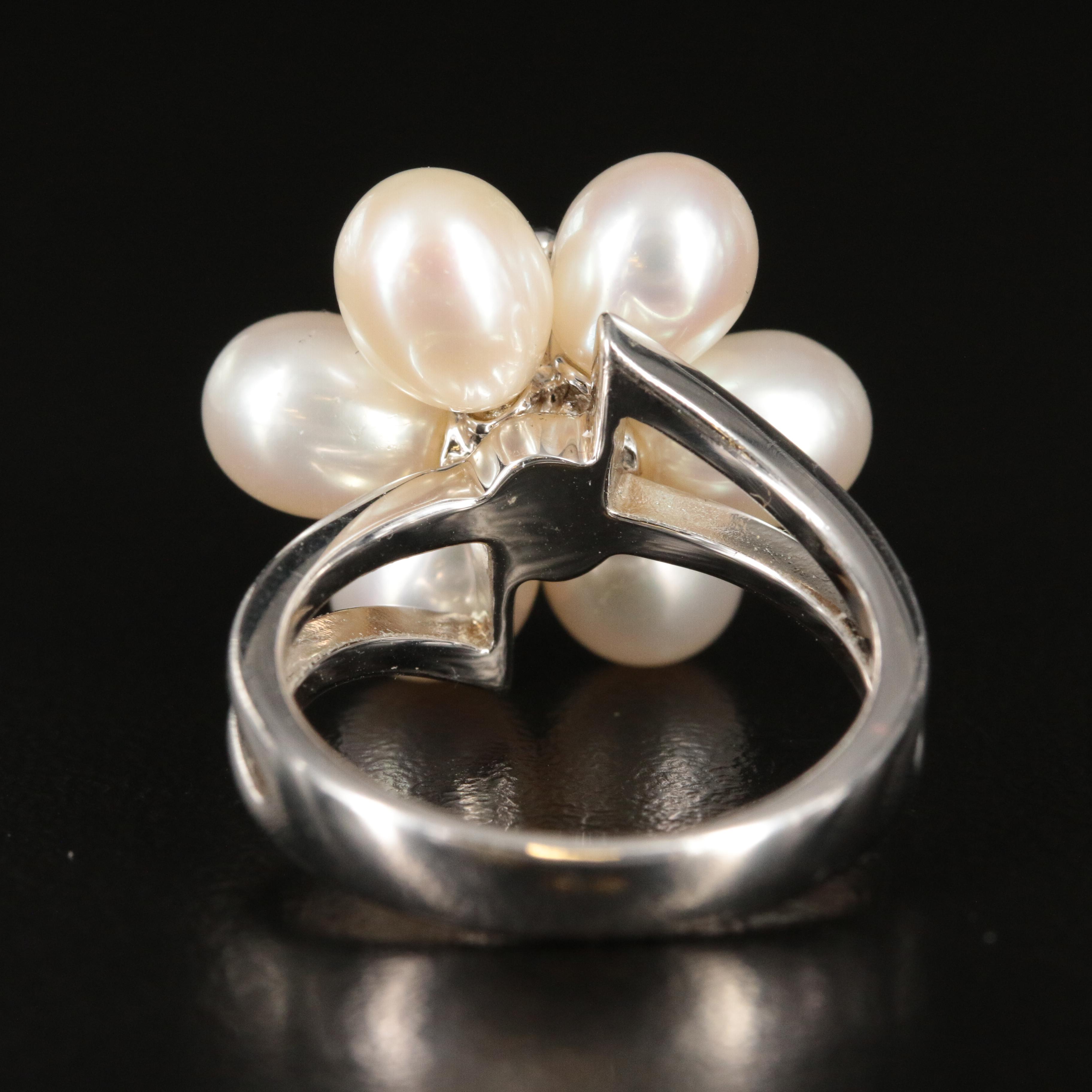 Honora Sterling Pearl Cluster Ring
