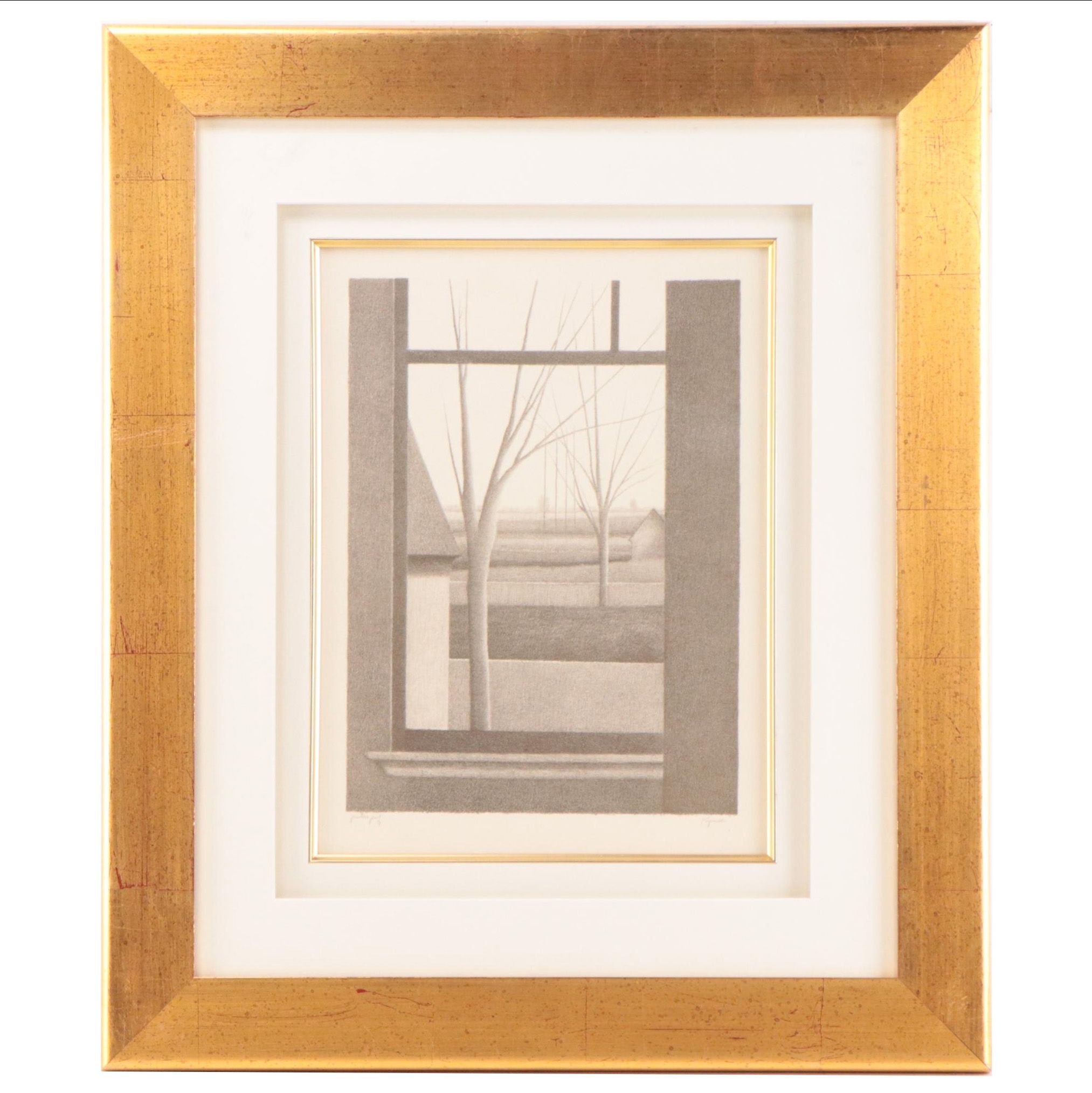 Robert Kipniss Lithograph "Autumn Window"