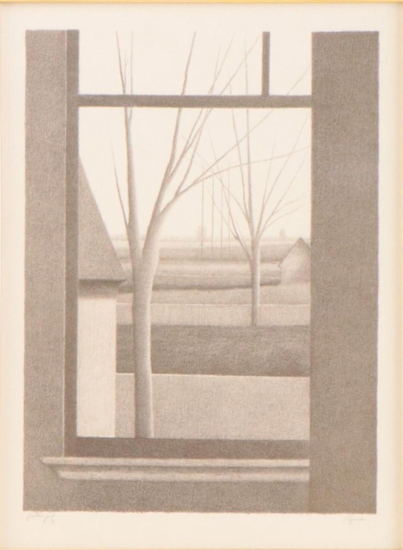 Robert Kipniss Lithograph "Autumn Window"