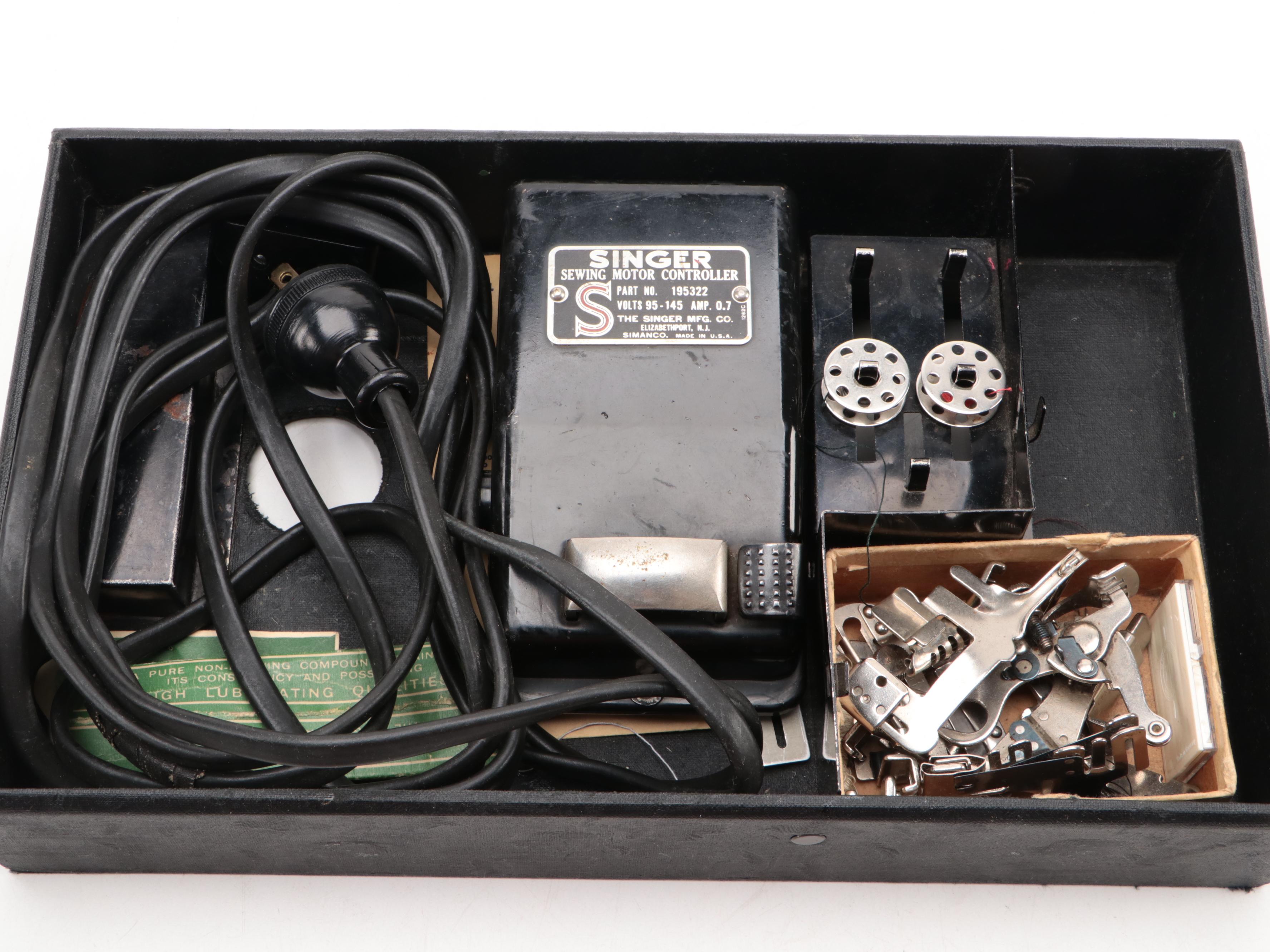 1948 Singer 221-1 Portable Electric Sewing Machine with Case