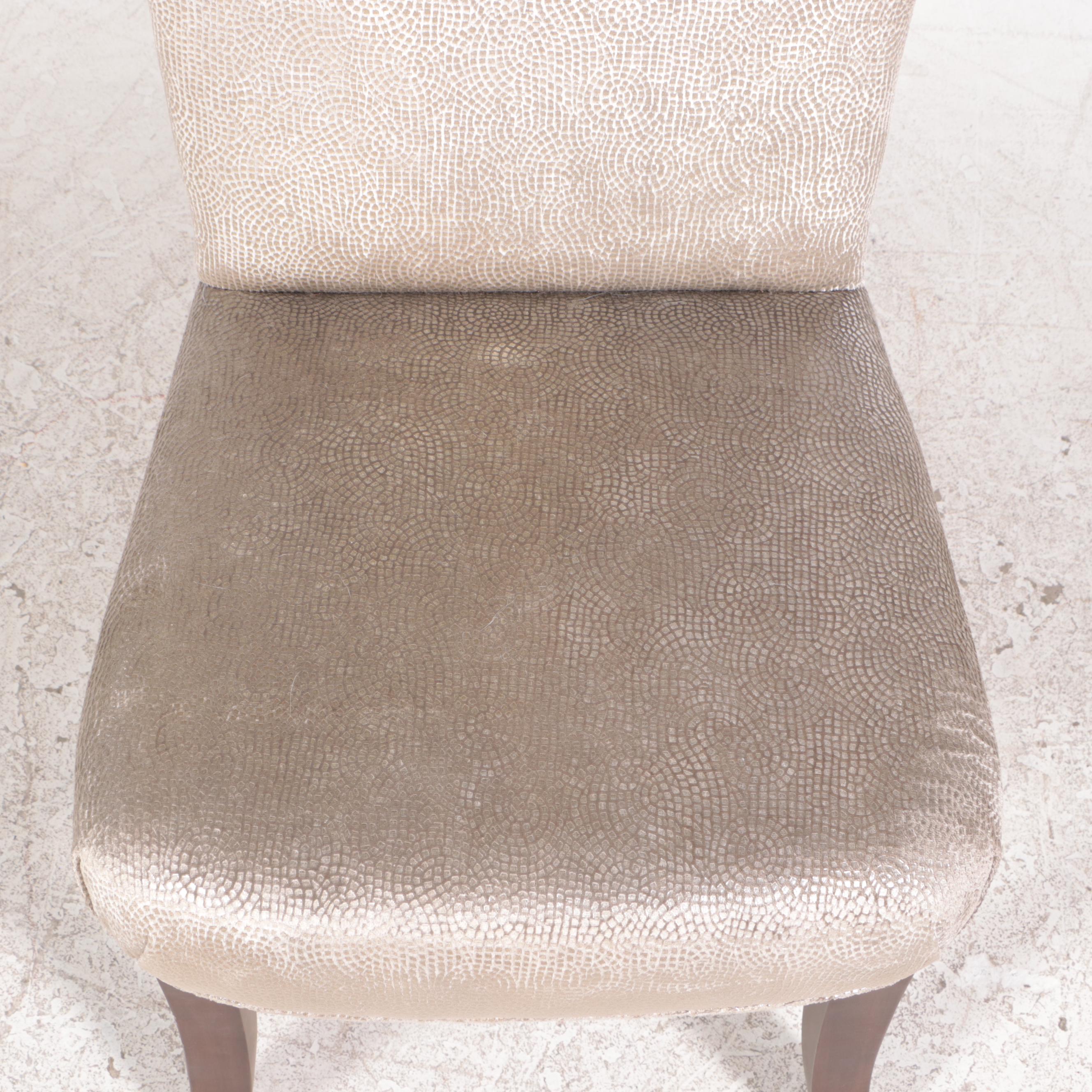Pair of Contemporary Upholstered Wingback Dining Side Chairs