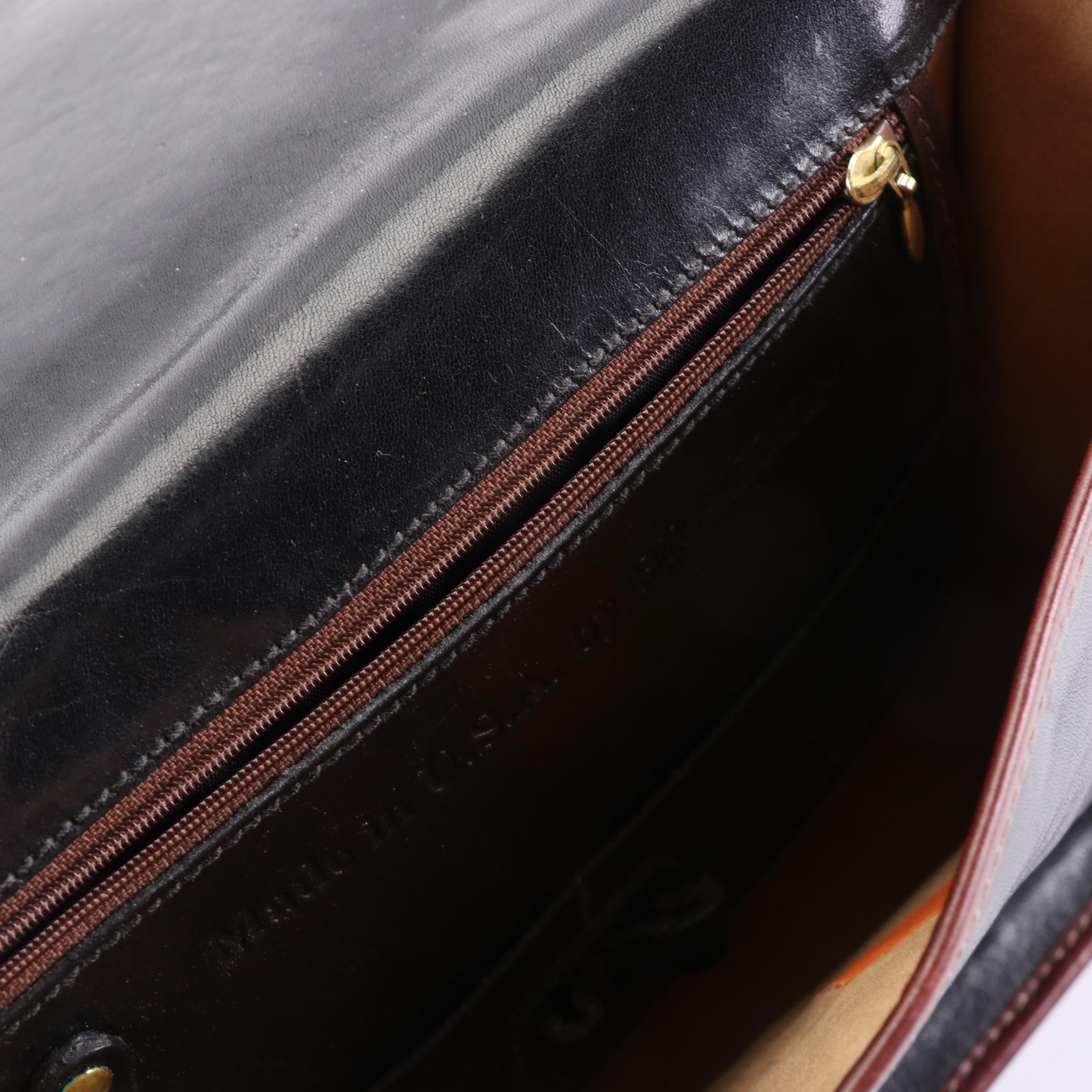 Brahmin Tuscan Collection Convertible Bag in Two-Tone Leather and Canvas Tote