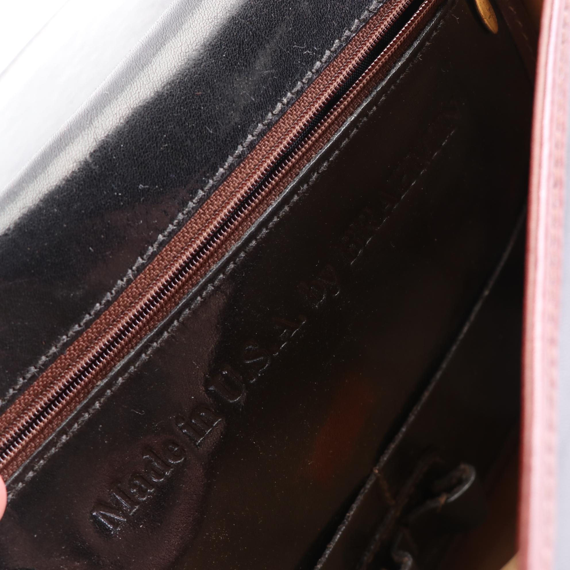 Brahmin Tuscan Collection Convertible Bag in Two-Tone Leather and Canvas Tote