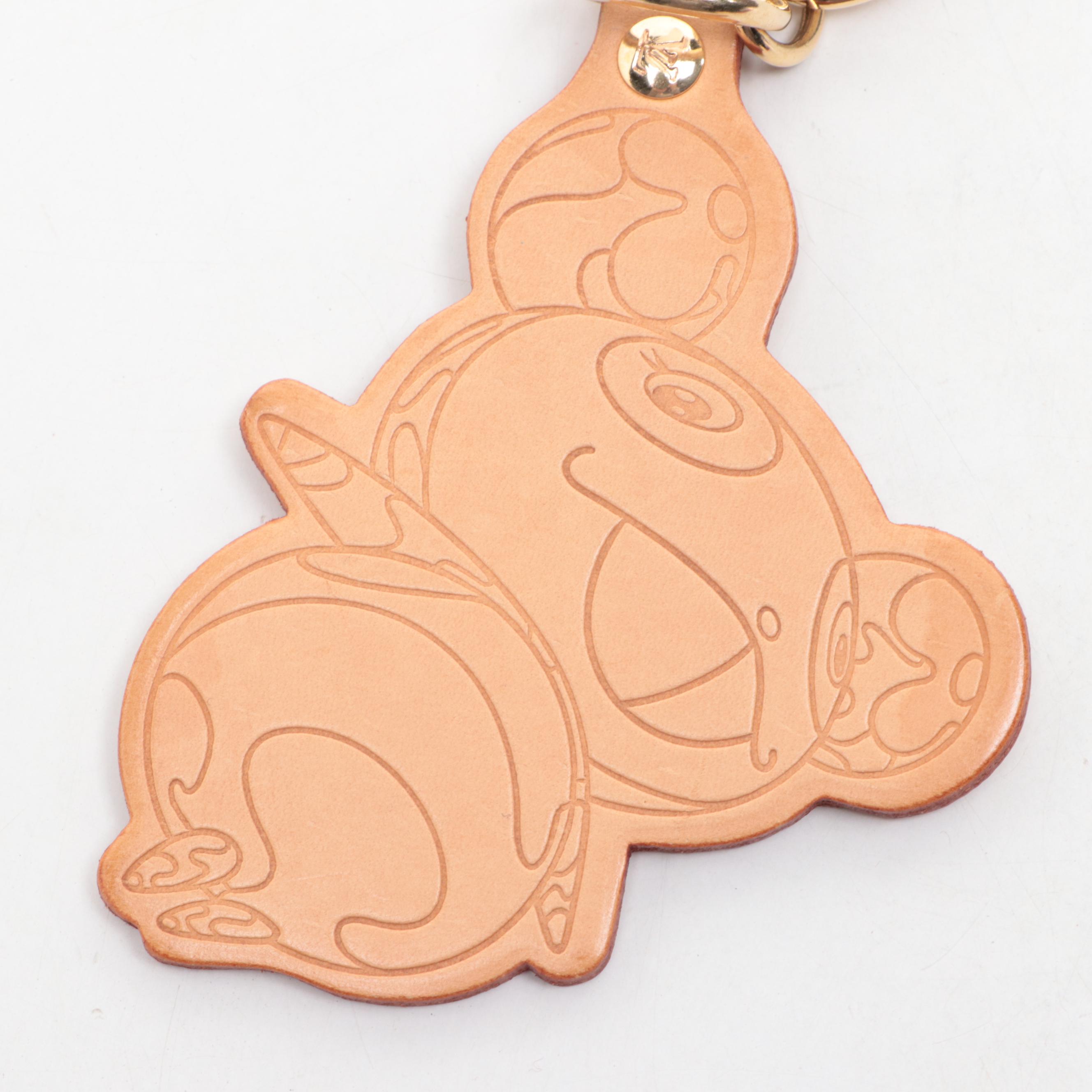 Louis Vuitton Vachetta Leather Murakami Panda Key Holder and Bag Charm with Box