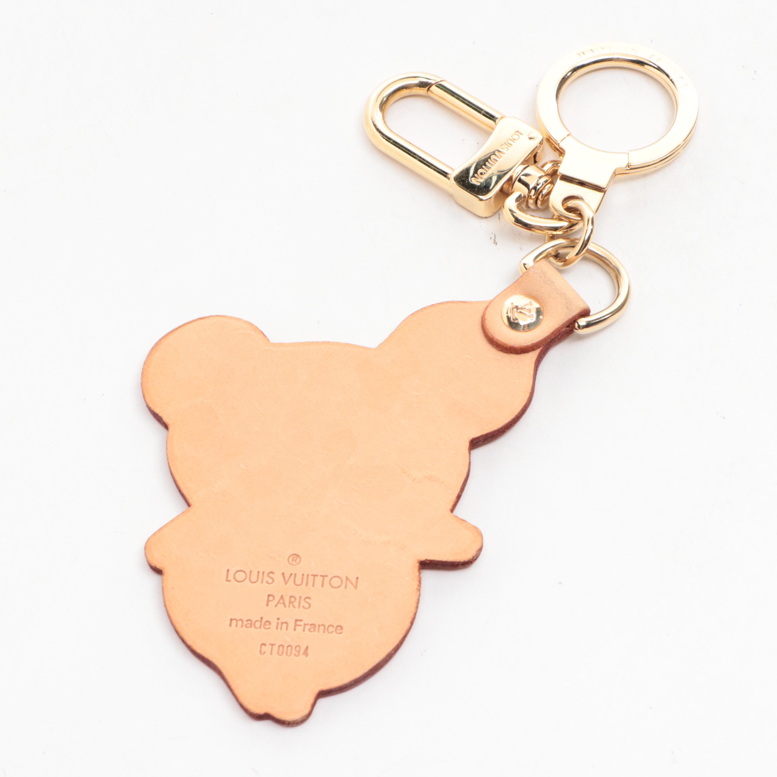 Louis Vuitton Vachetta Leather Murakami Panda Key Holder and Bag Charm with Box