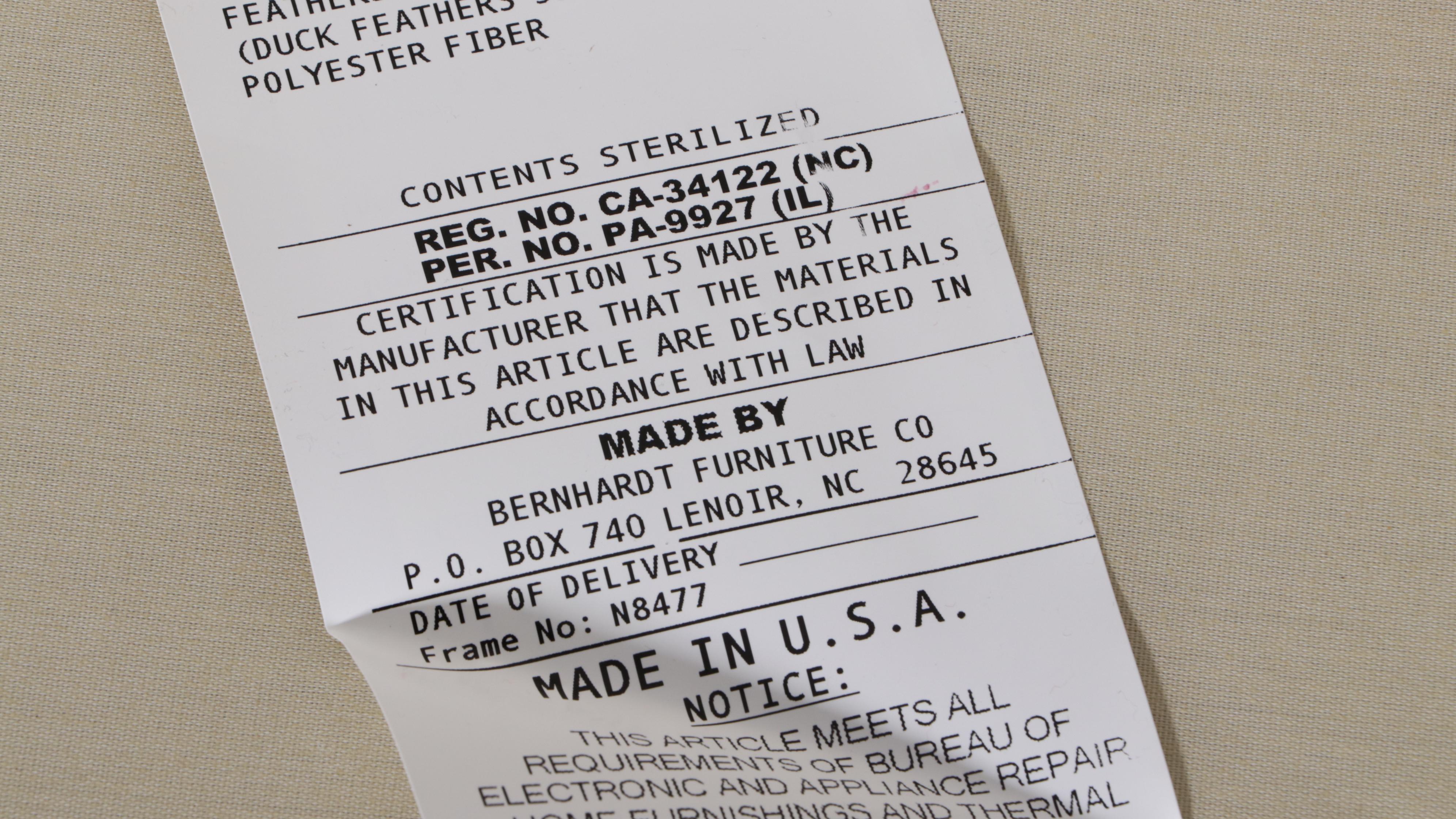 Bernhardt "Baldwin" Polished Stainless Steel and Custom-Upholstered Sofa