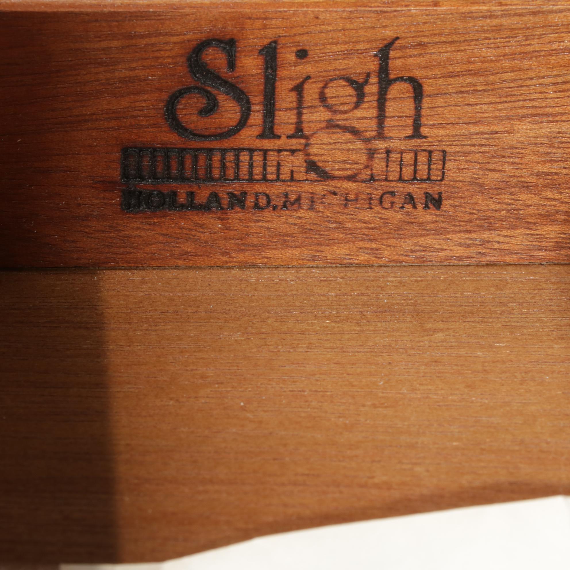 Sligh George III Style Mahogany Pedestal Desk