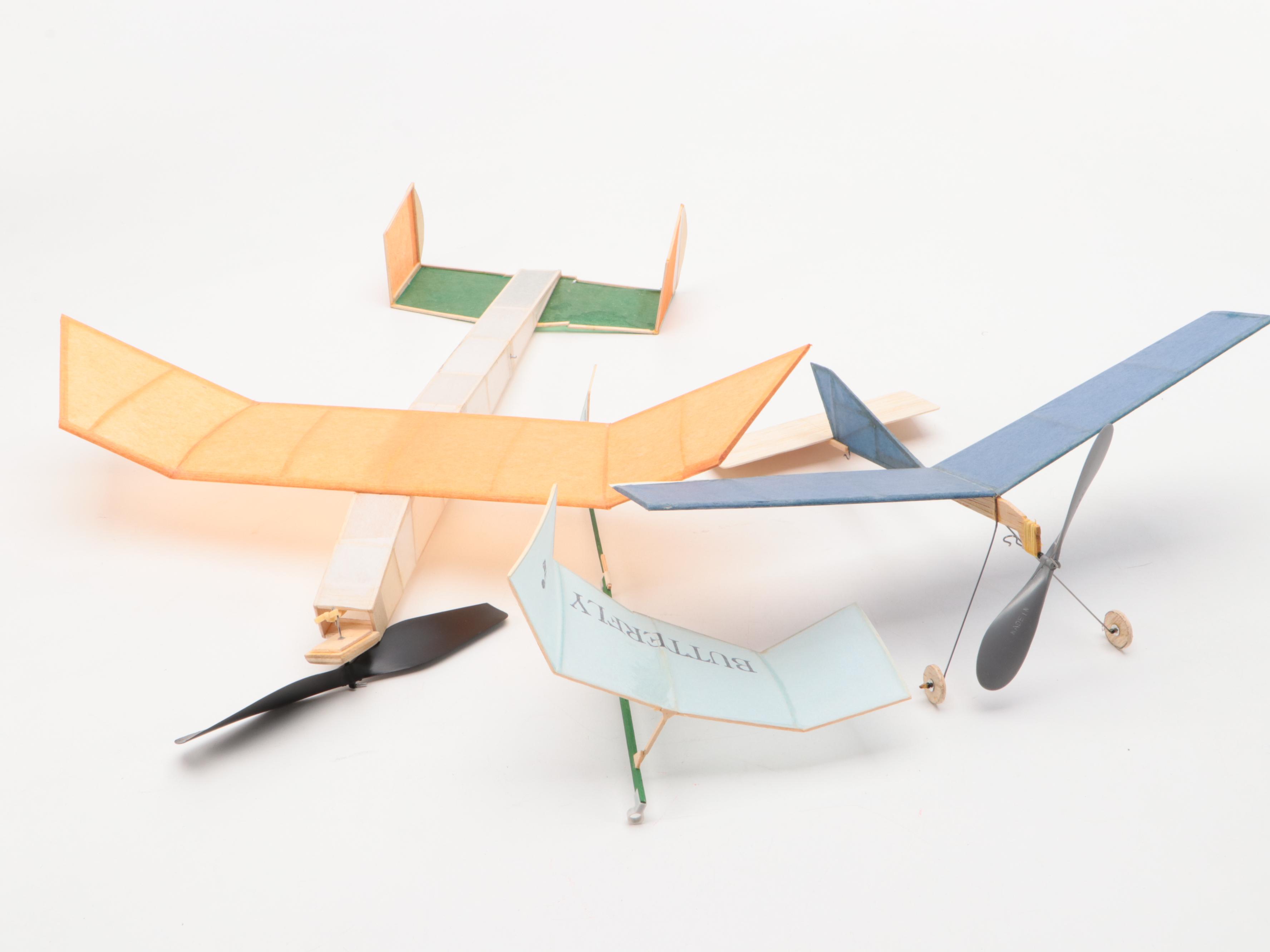 Sterling Piper Cub and Other Balsa Wood Model Airplanes