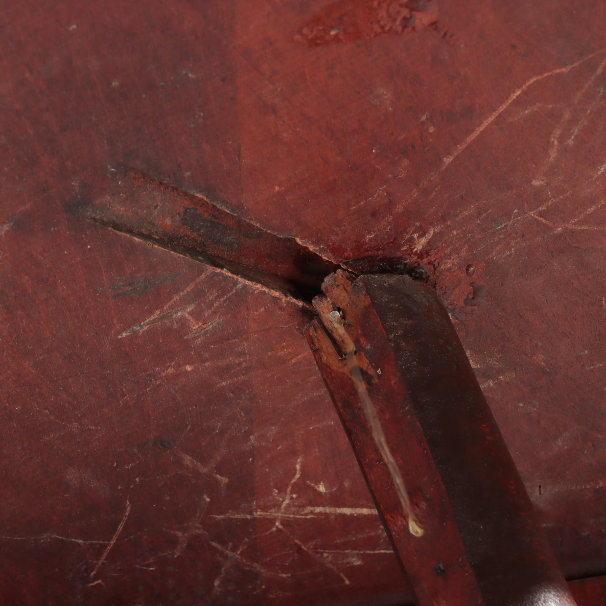 Late Victorian Paint-Decorated Two-Tier Parlor Table, Early 20th Century