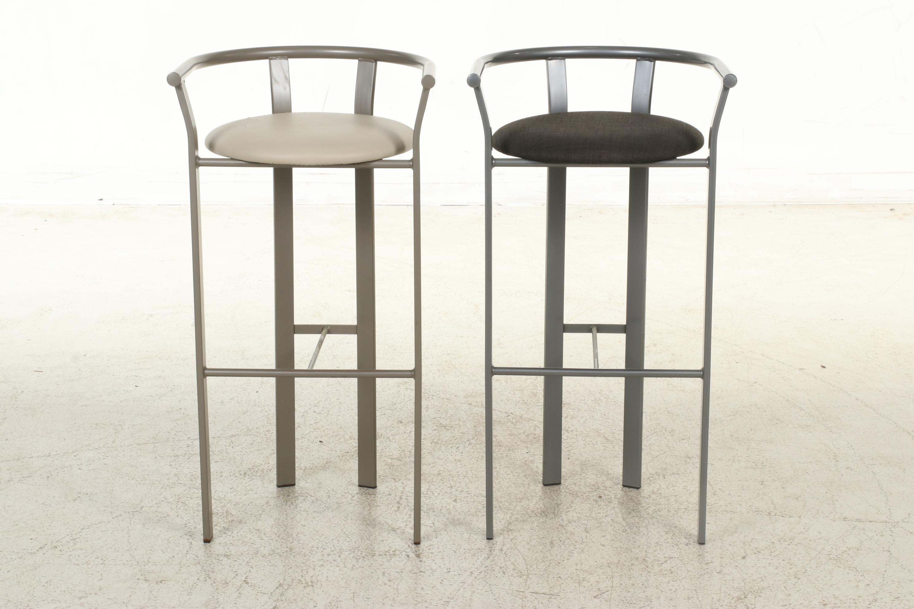 Amisco Industries, Ltd. Brushed Metal Bar Stools