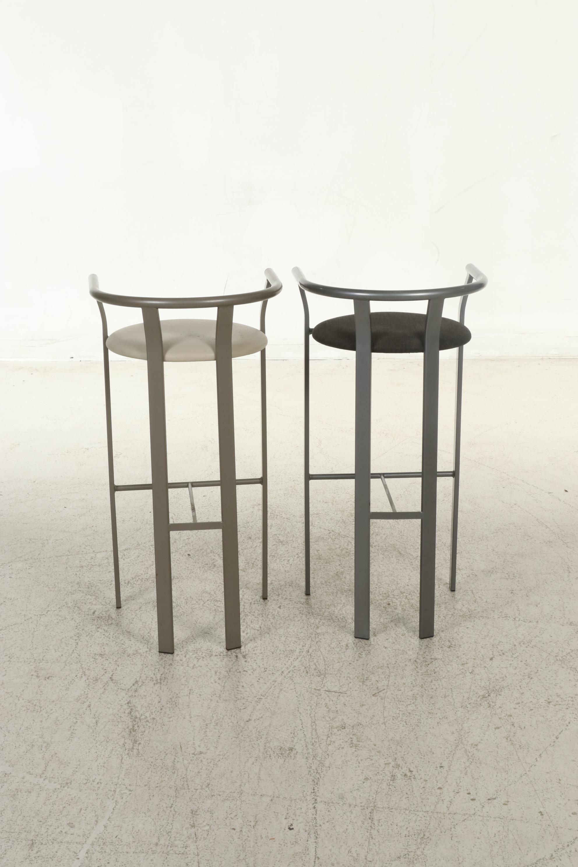 Amisco Industries, Ltd. Brushed Metal Bar Stools