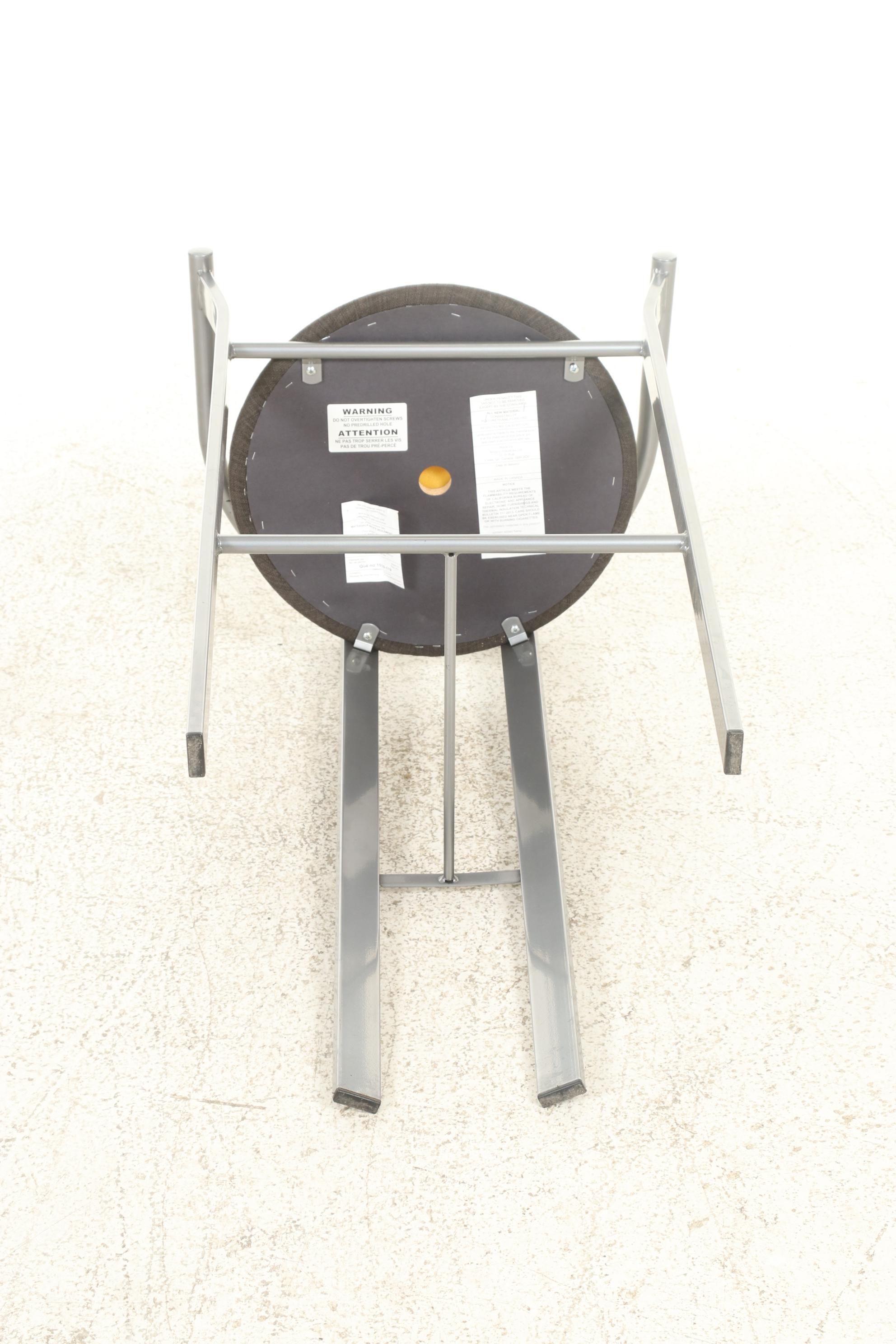 Amisco Industries, Ltd. Brushed Metal Bar Stools