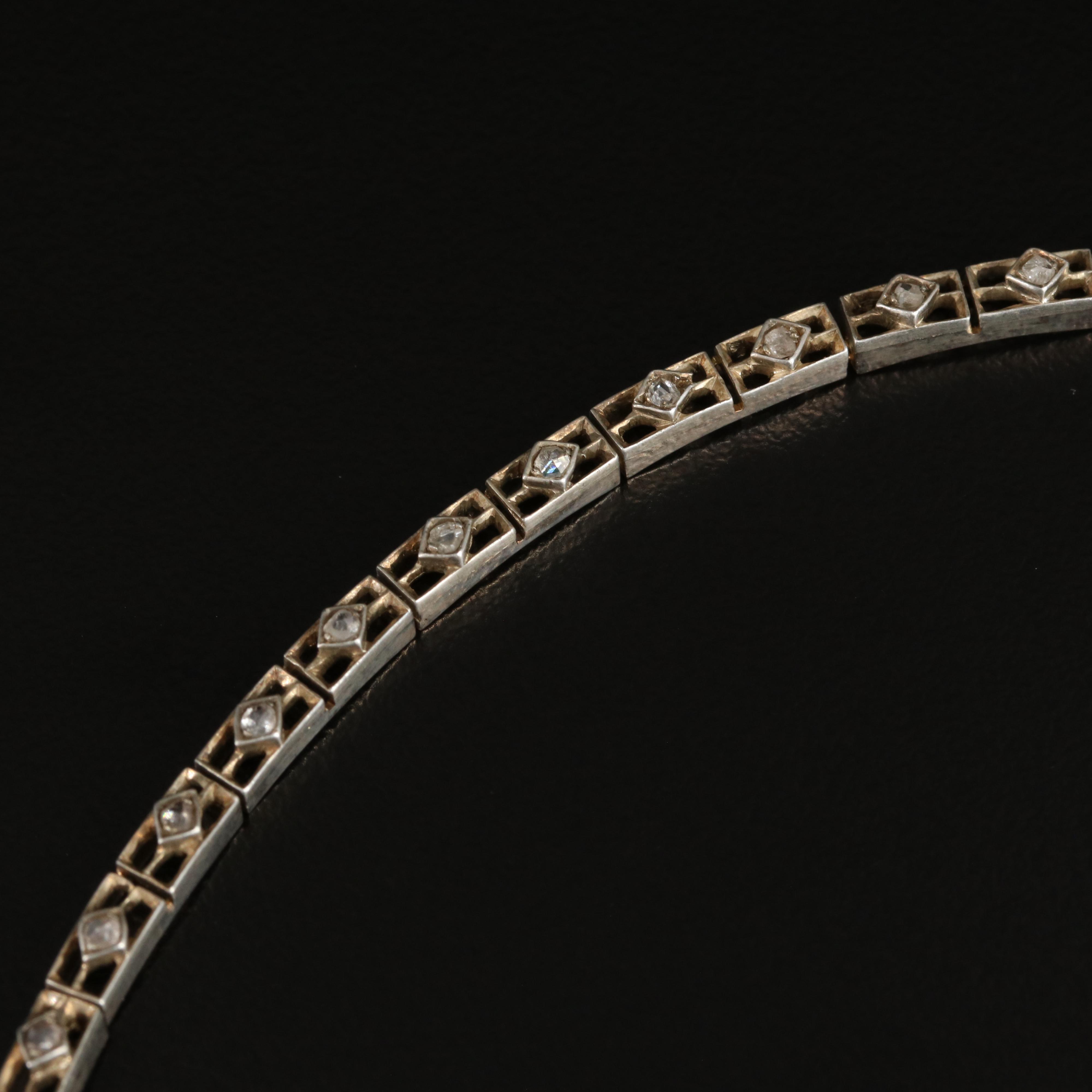 Victorian 10.00 CTW Diamond and Pearl Tiara Necklace