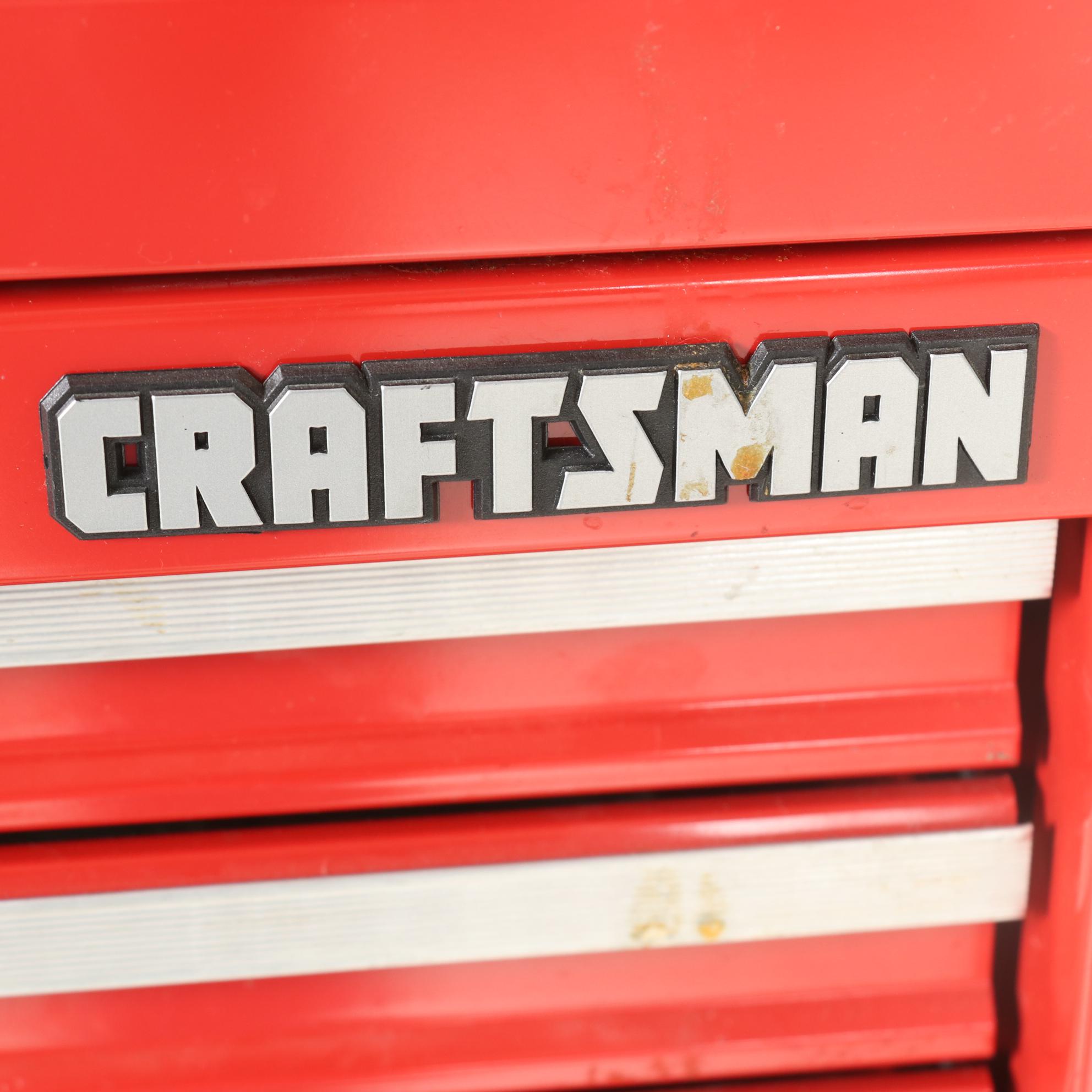 Craftsman Metal Rolling Stool Chest with Tools
