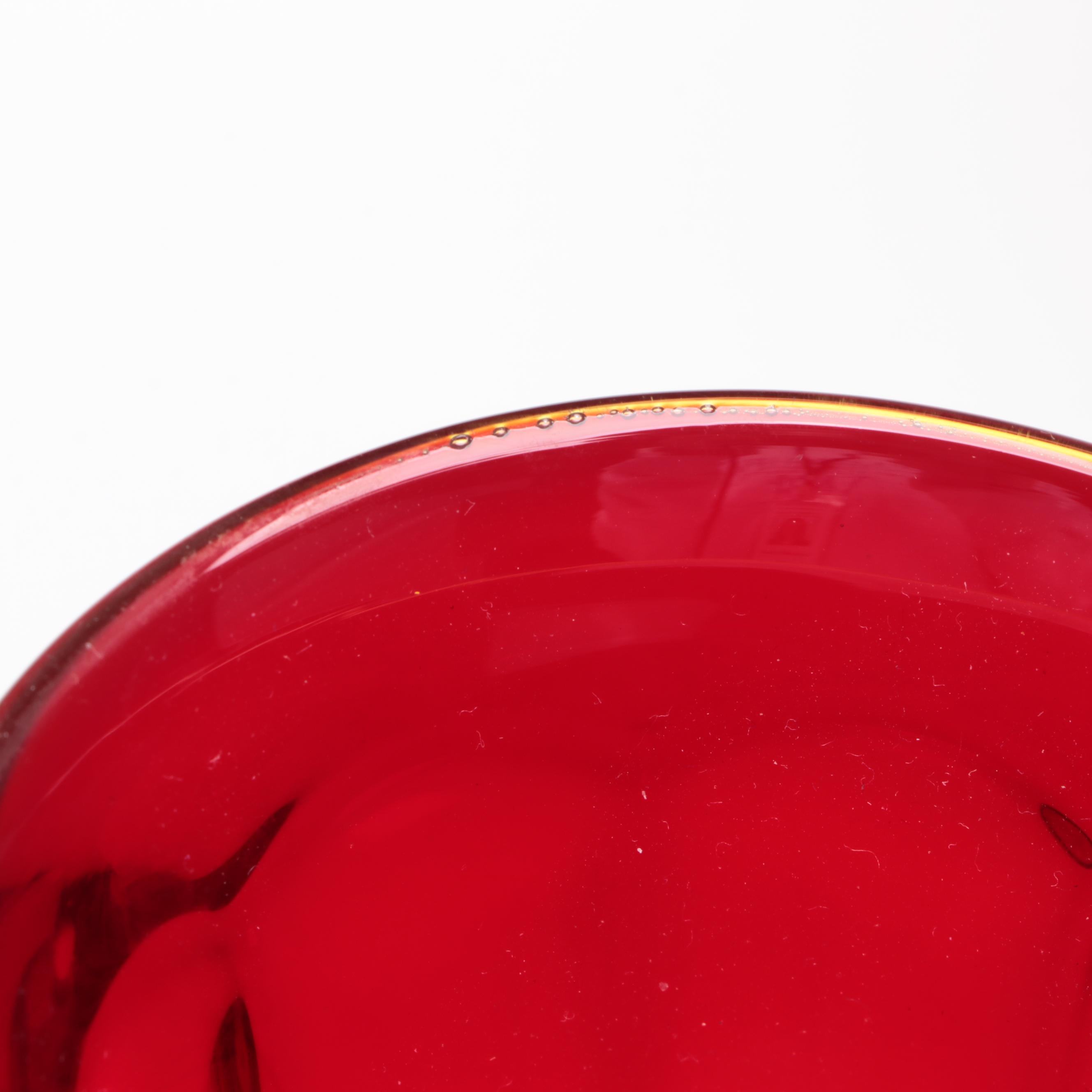 Red Glass Wine Glasses