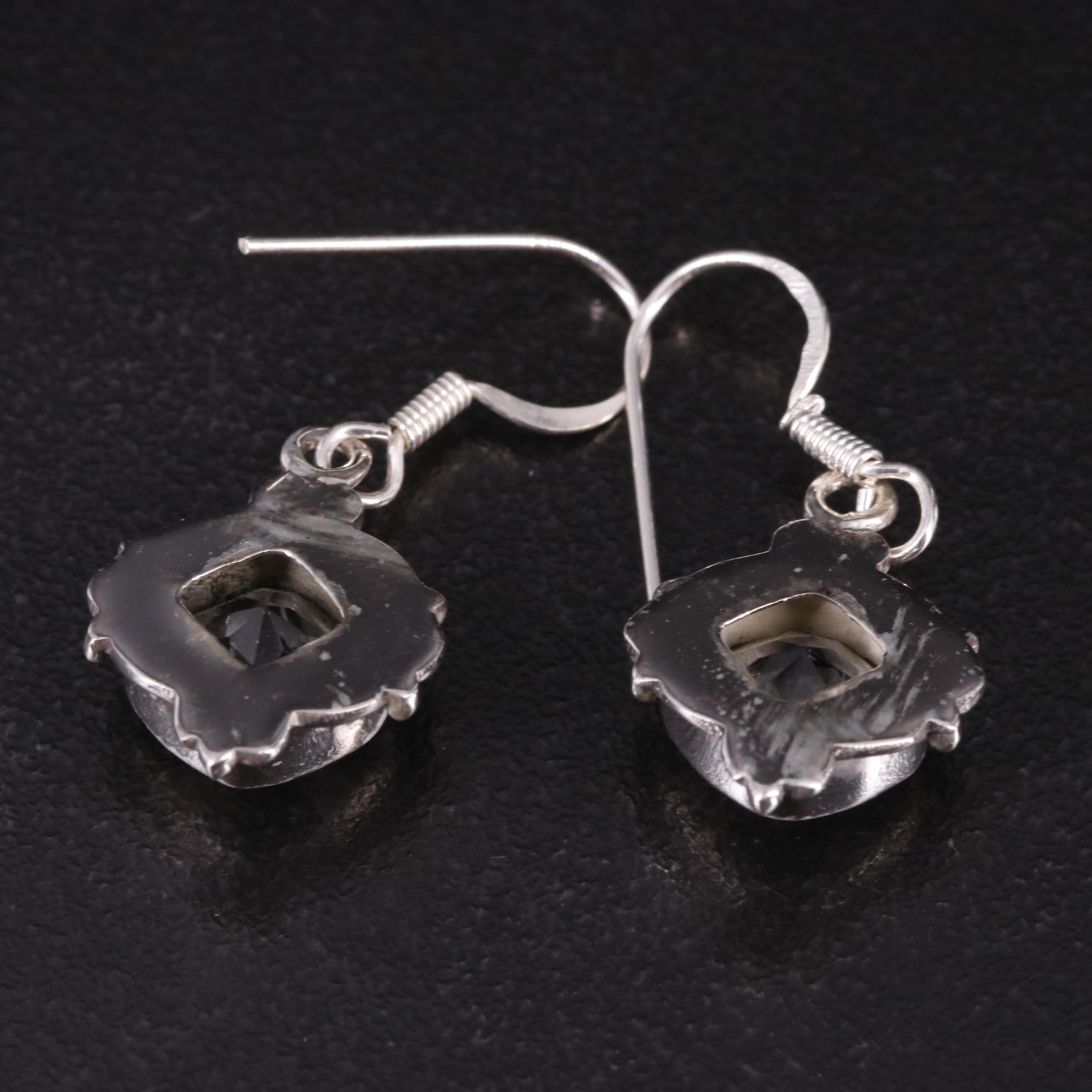 Sterling Prasiolite Drop Earrings