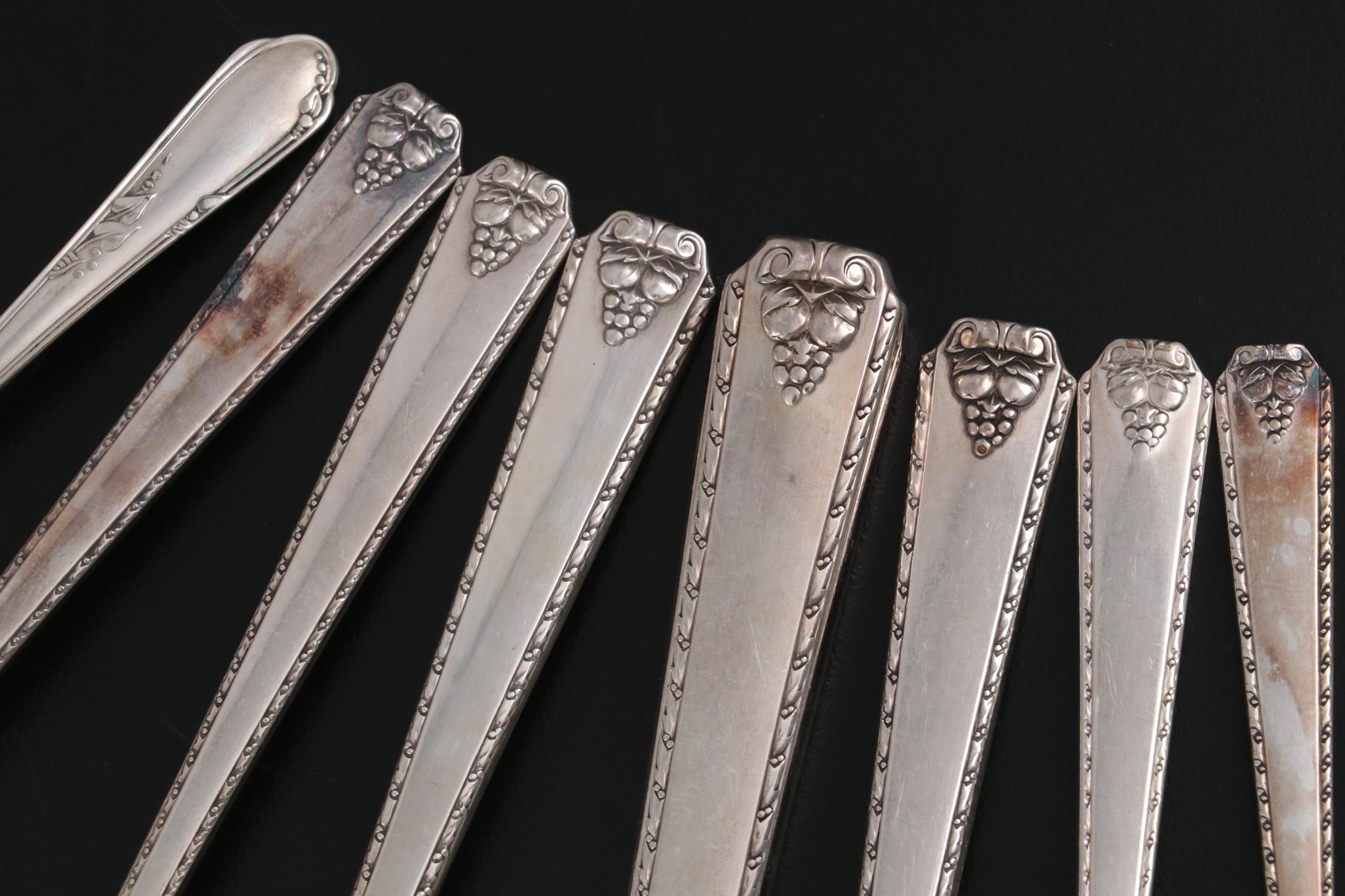 Prestige "Bordeaux" and Other Silver Plate Flatware, Mid-20th Century