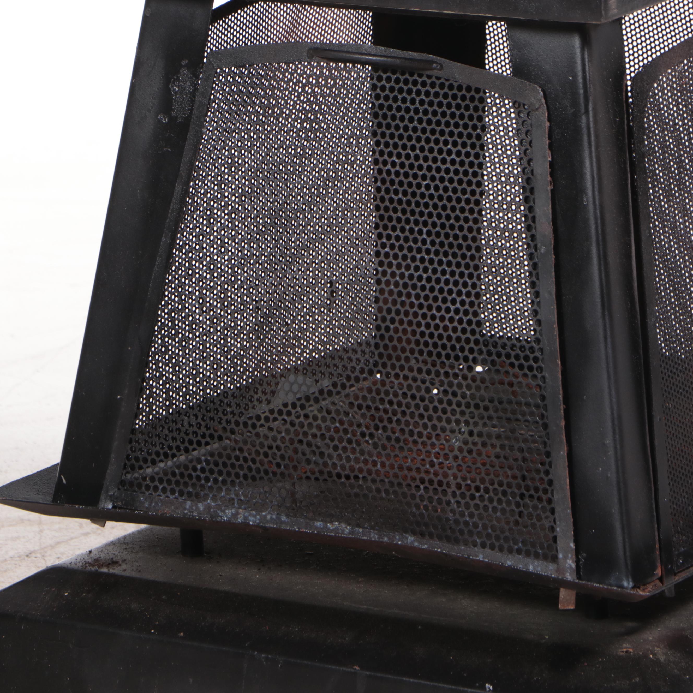 Pagoda Shaped Cast Metal Fire Pit