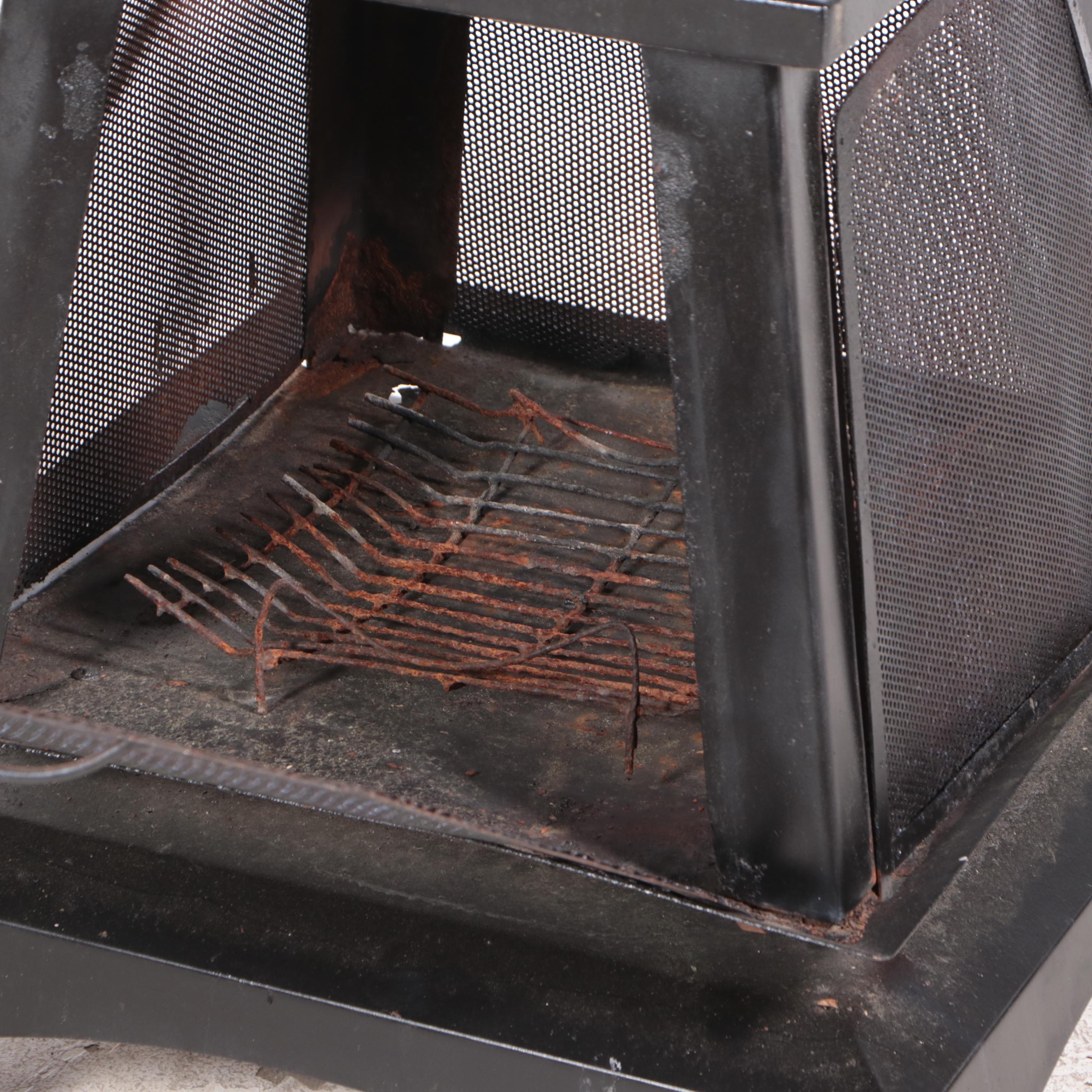 Pagoda Shaped Cast Metal Fire Pit