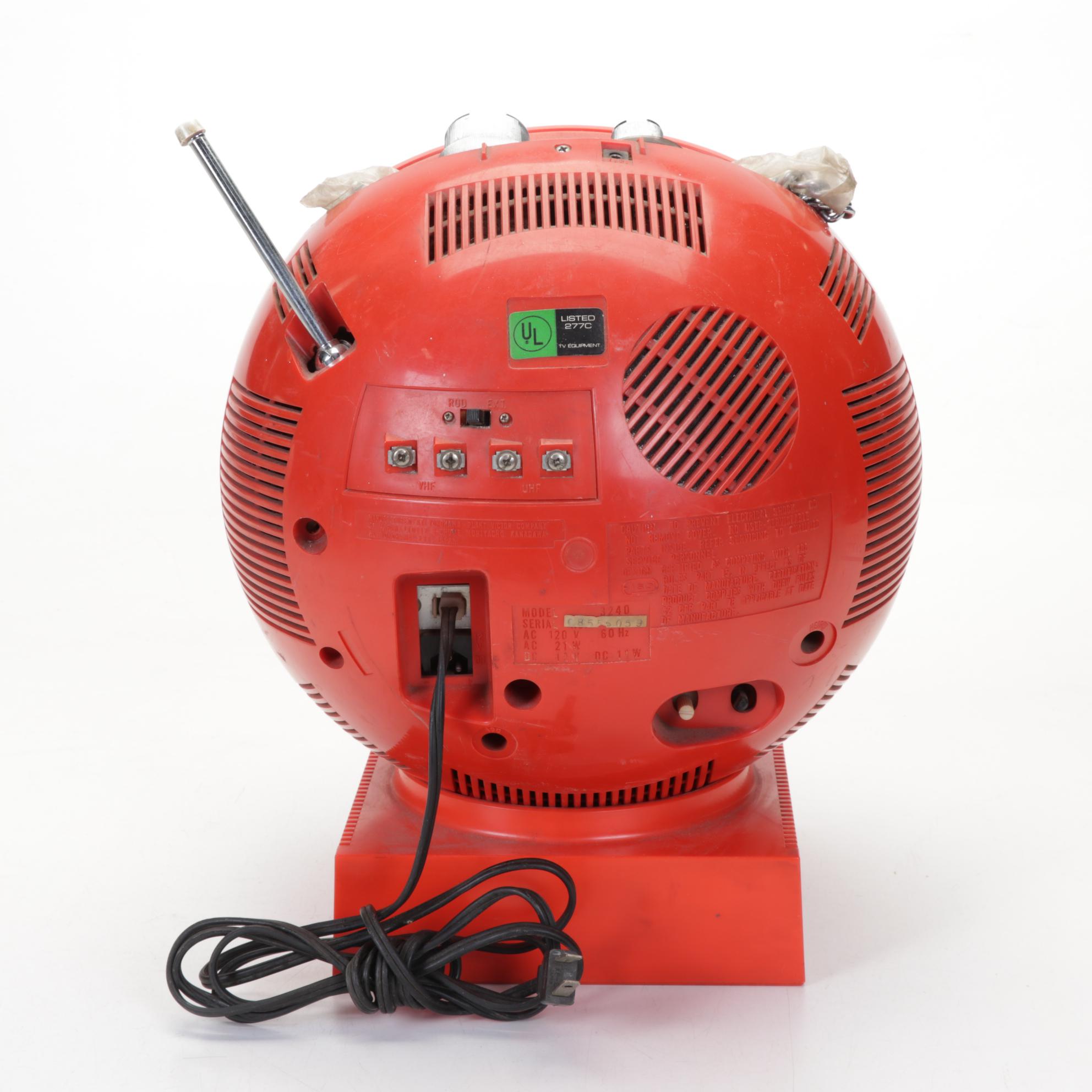 JVC Videosphere Space-Age Portable Television, Late 20th Century