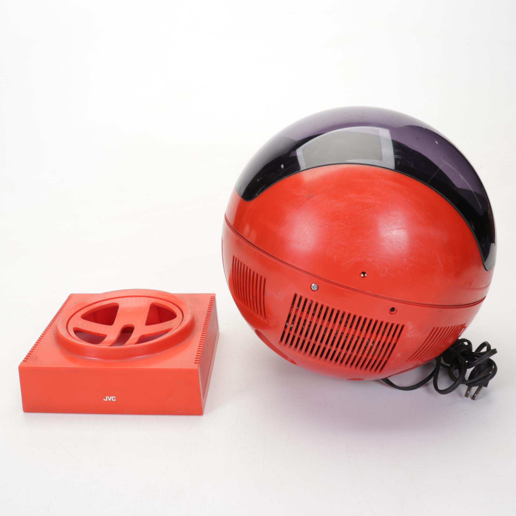 JVC Videosphere Space-Age Portable Television, Late 20th Century