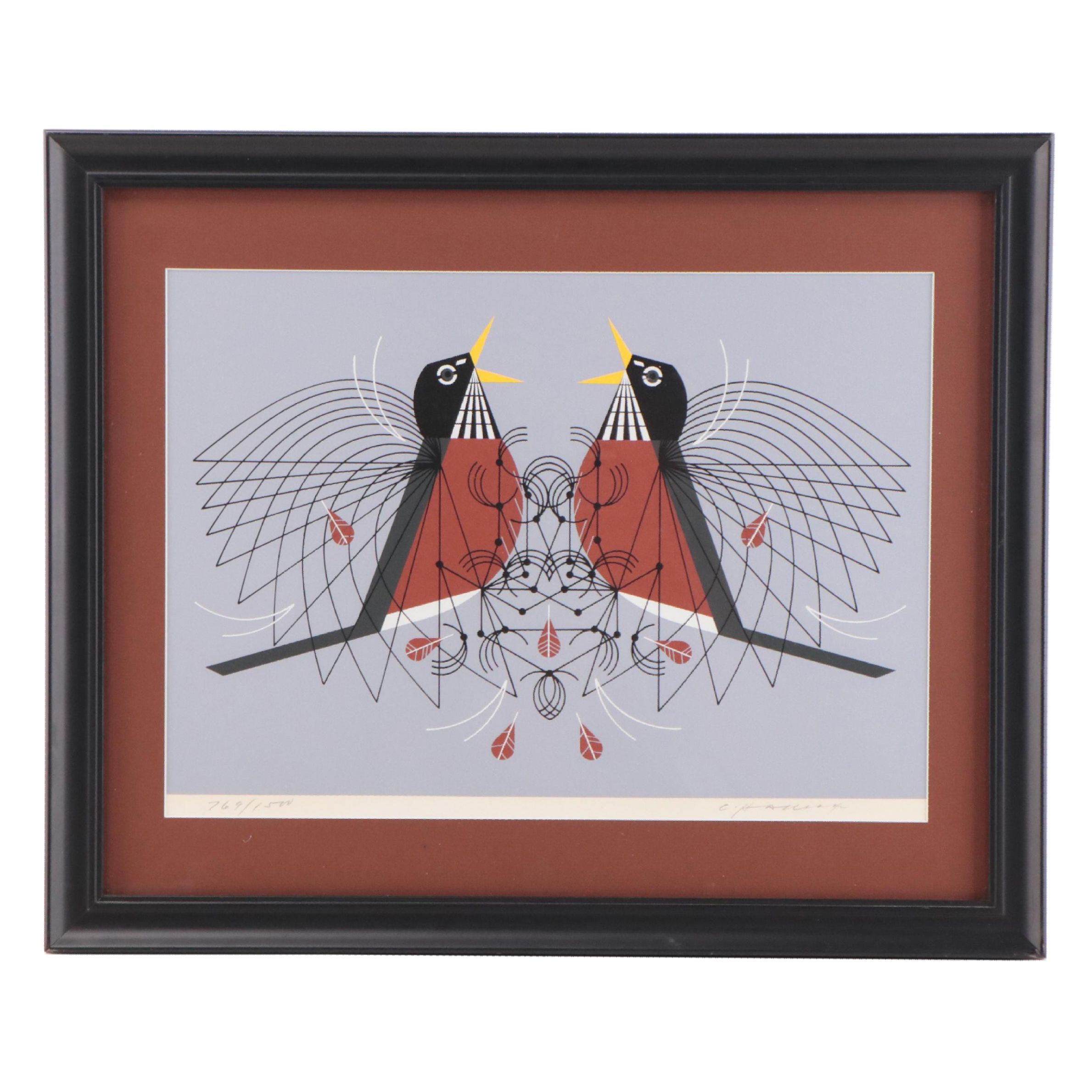 Charley Harper Serigraph "Round Robin," 1973