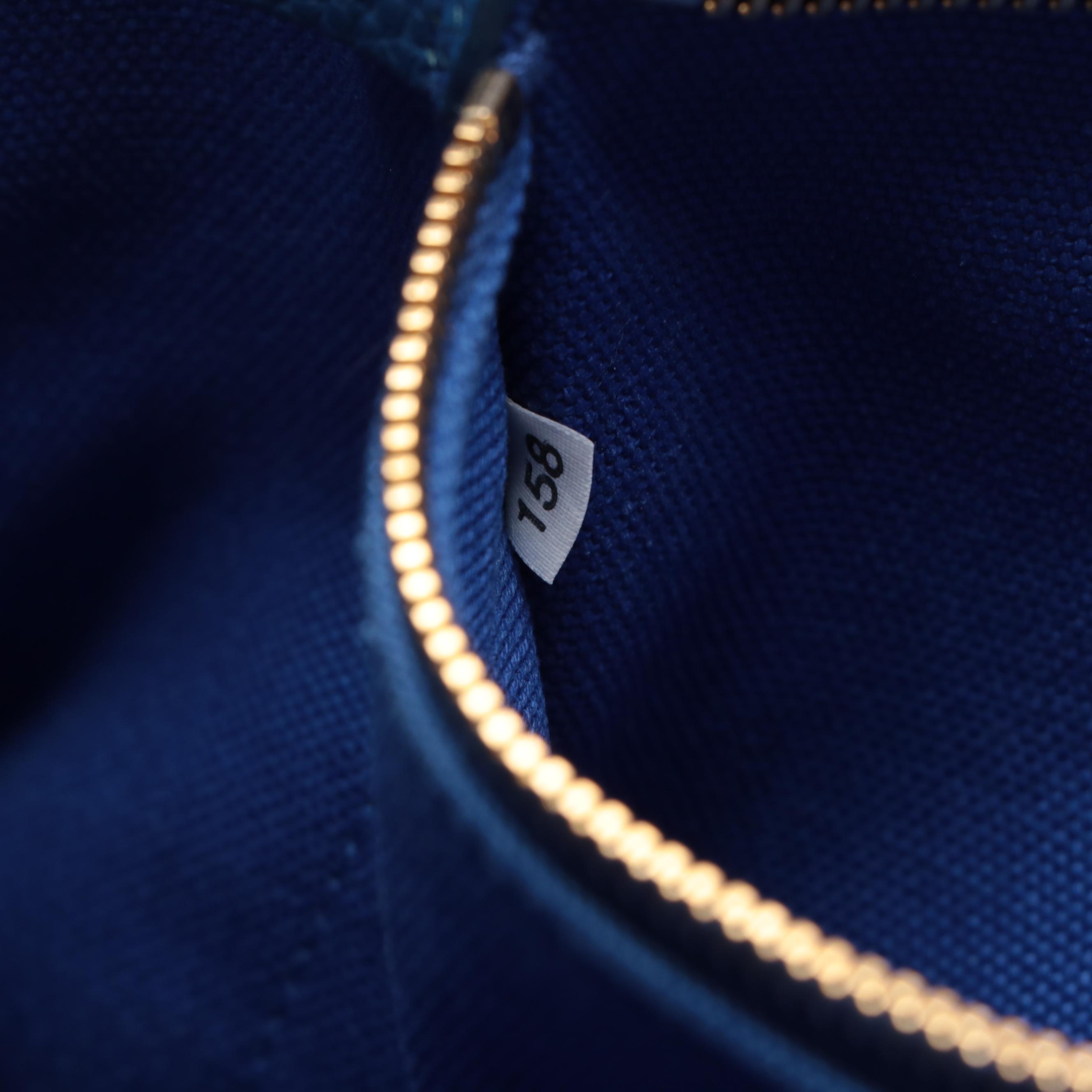 Prada Canapa Logo Tote Bag in Cobalt Blue Canvas