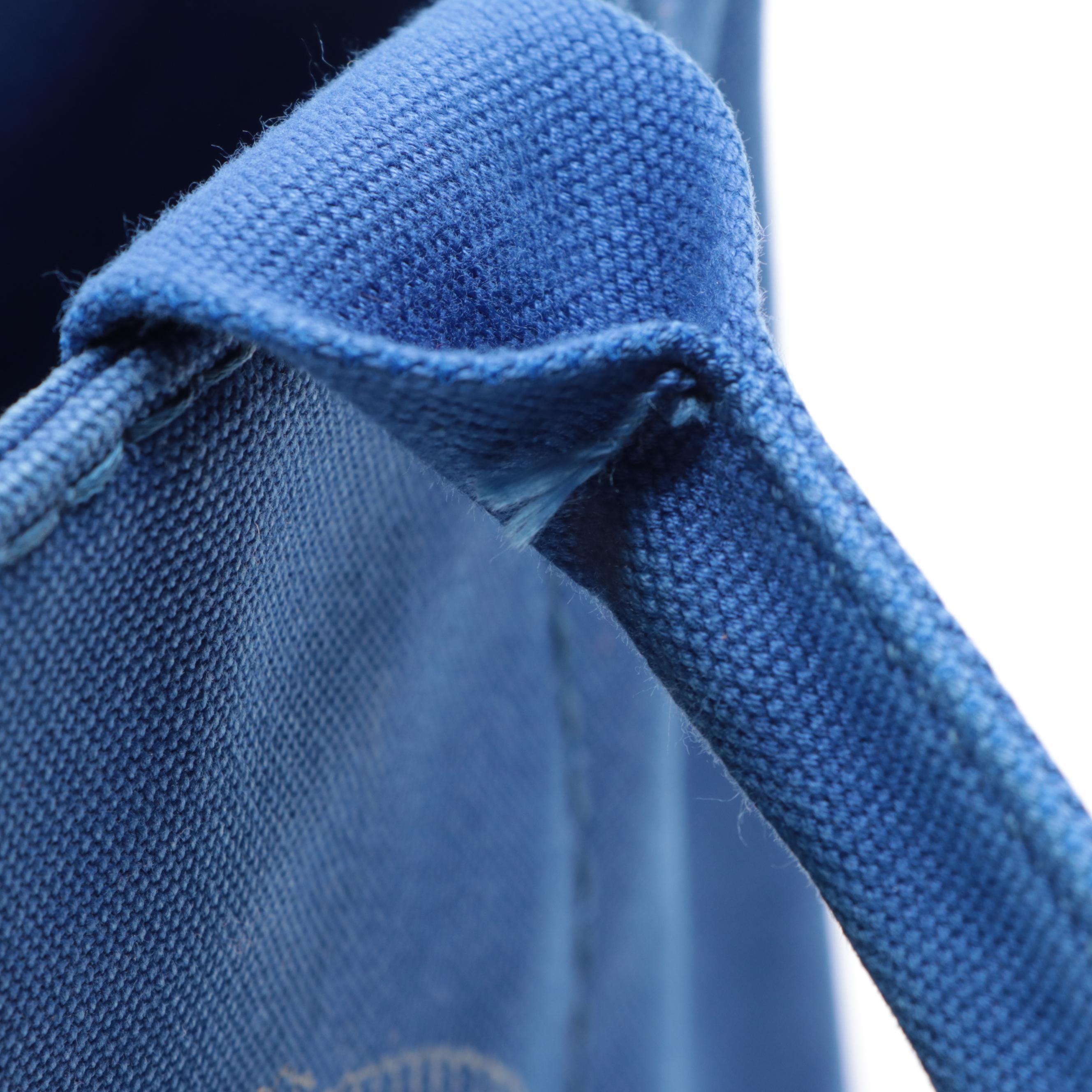 Prada Canapa Logo Tote Bag in Cobalt Blue Canvas