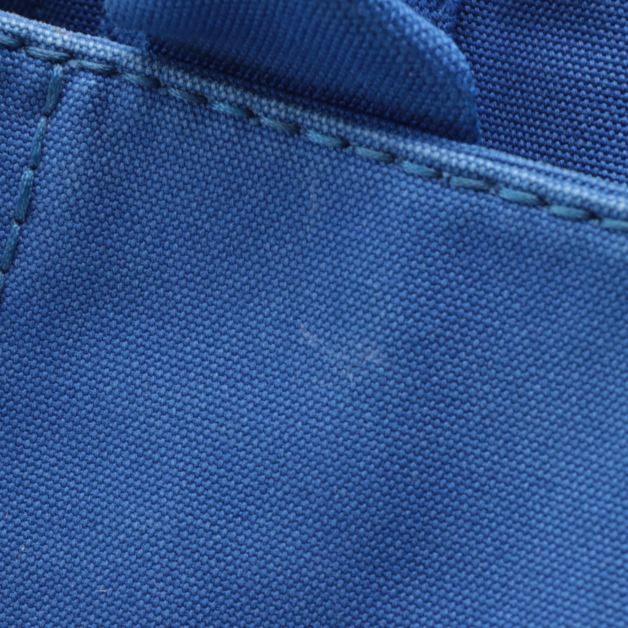 Prada Canapa Logo Tote Bag in Cobalt Blue Canvas